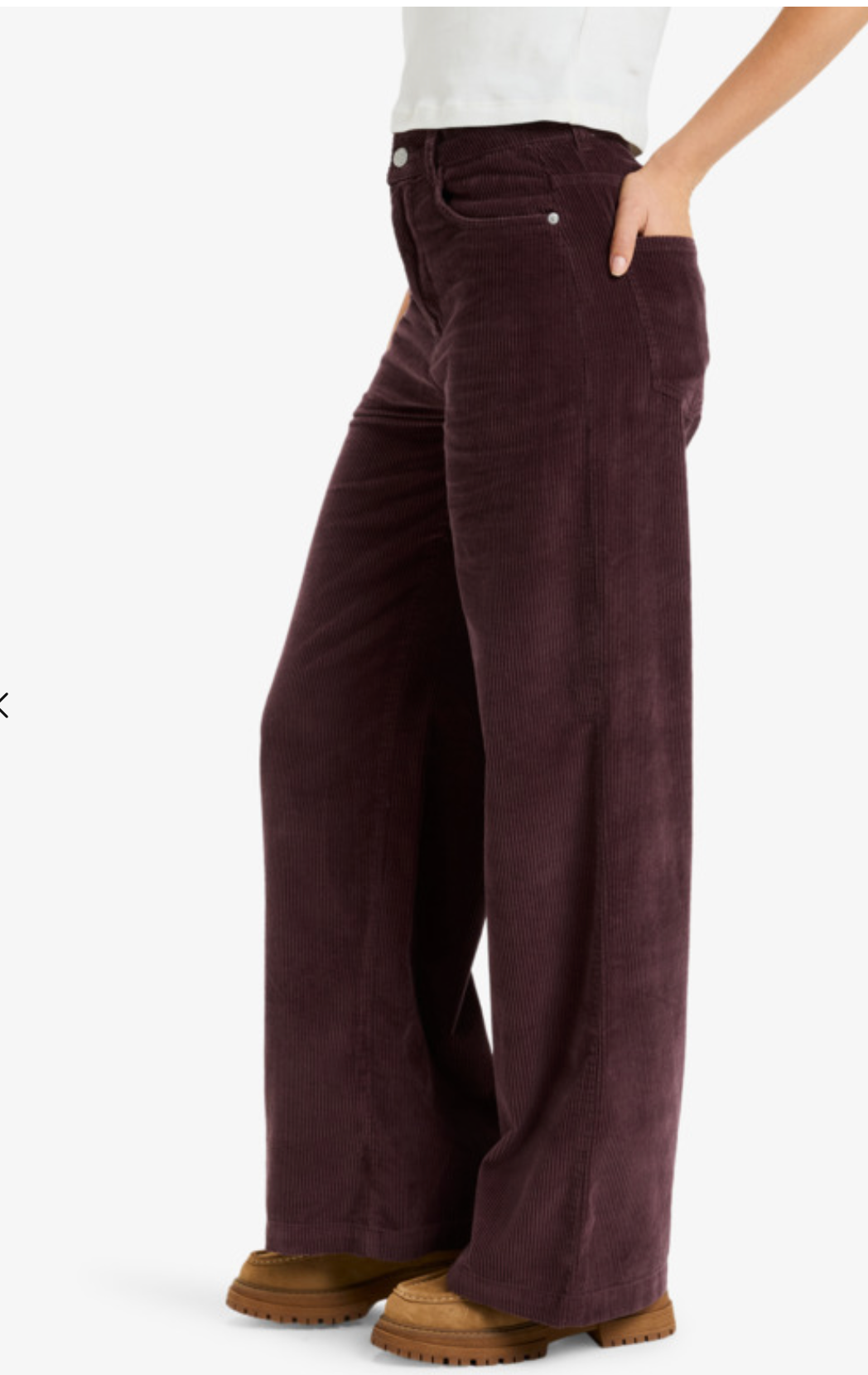Roxy Surf On Cloud Cord - Corduroy Wide Leg Trousers for Women