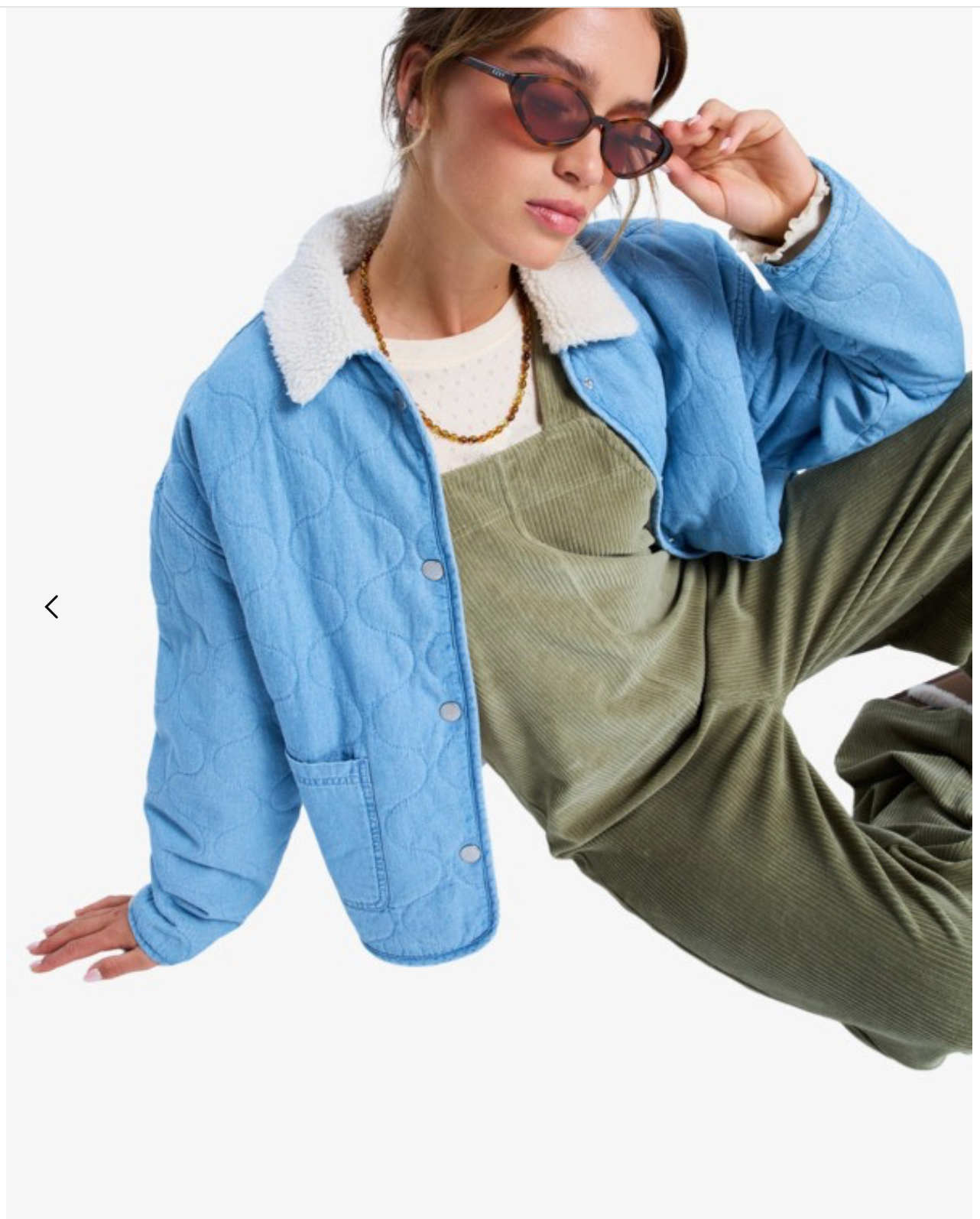Roxy Not So Basic - Sherpa Lined Denim Jacket for Women