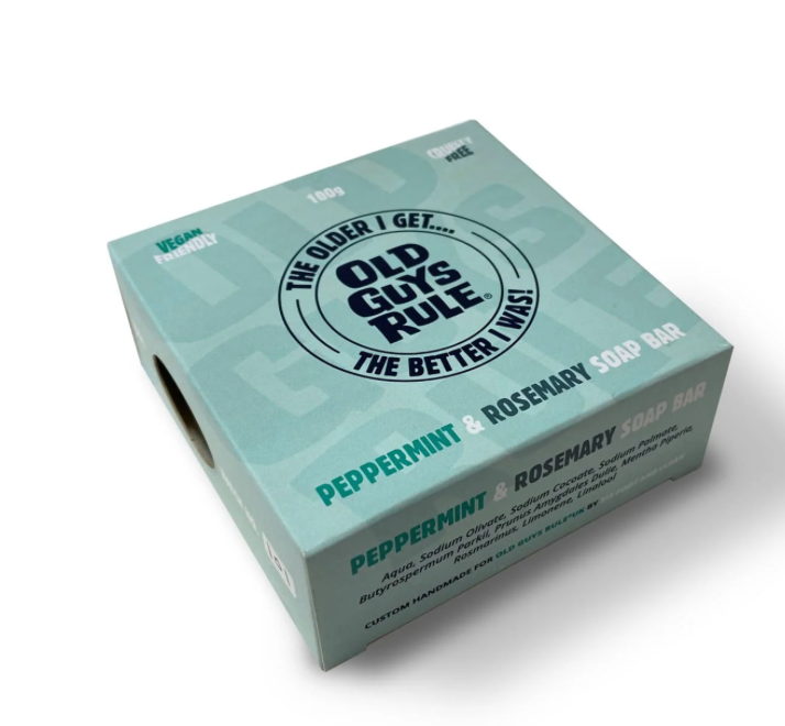 OLD GUYS RULE -'PEPPERMINT & ROSEMARY' SOAP BAR