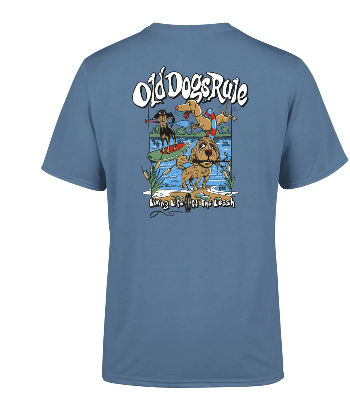 OLD DOGS RULE III' T-SHIRT - INDIGO BLUE