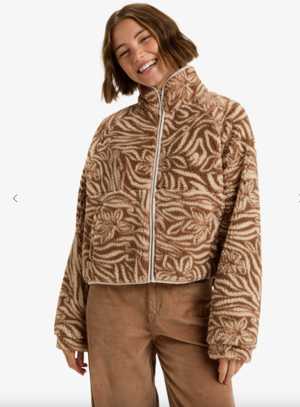 ROXY Blurry Cloud Print - Full Zip Relaxed Fleece for Women