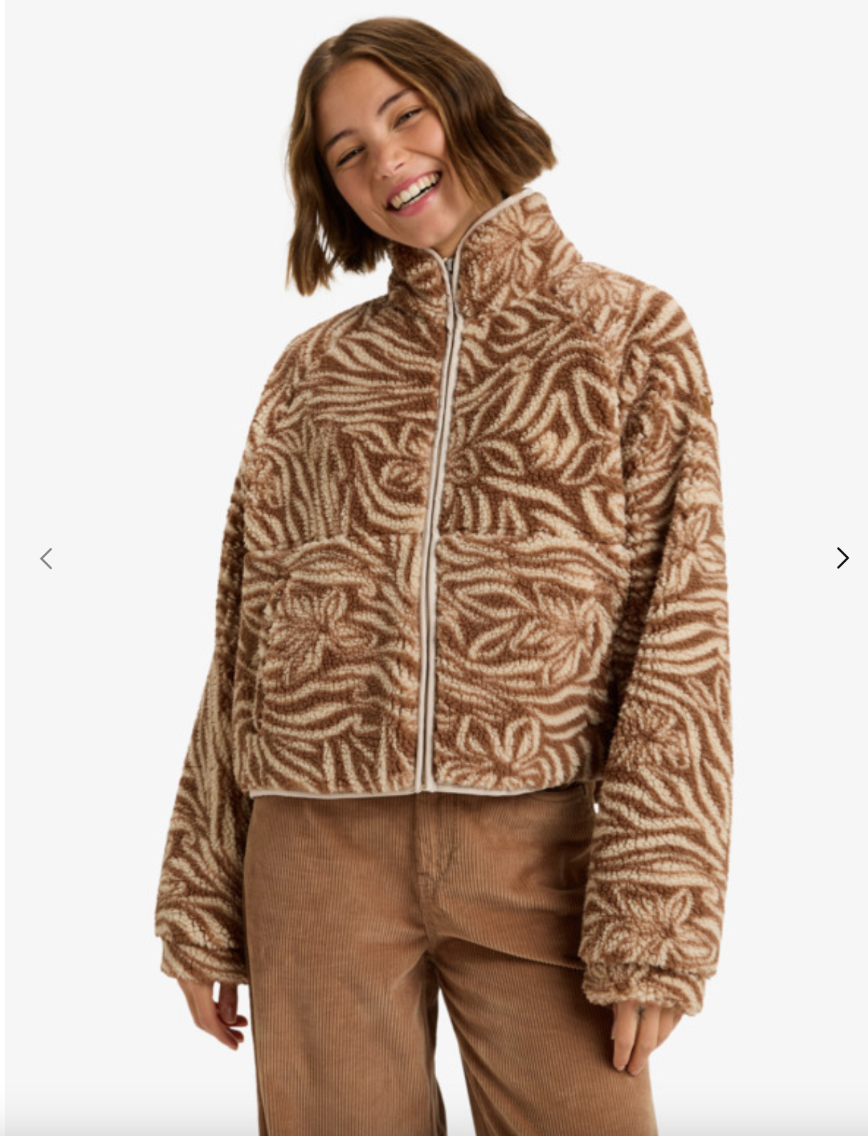 ROXY Blurry Cloud Print - Full Zip Relaxed Fleece for Women