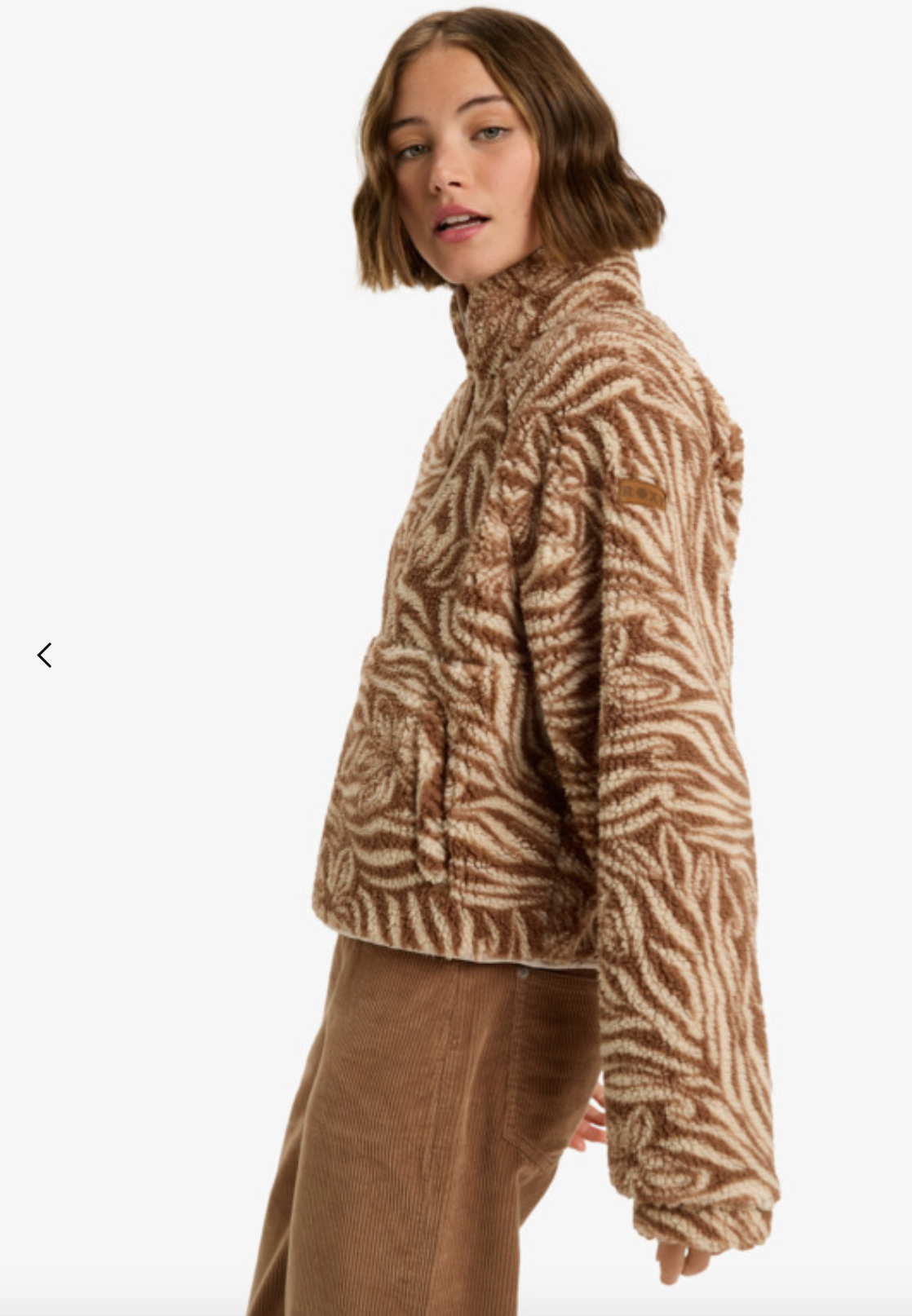 ROXY Blurry Cloud Print - Full Zip Relaxed Fleece for Women