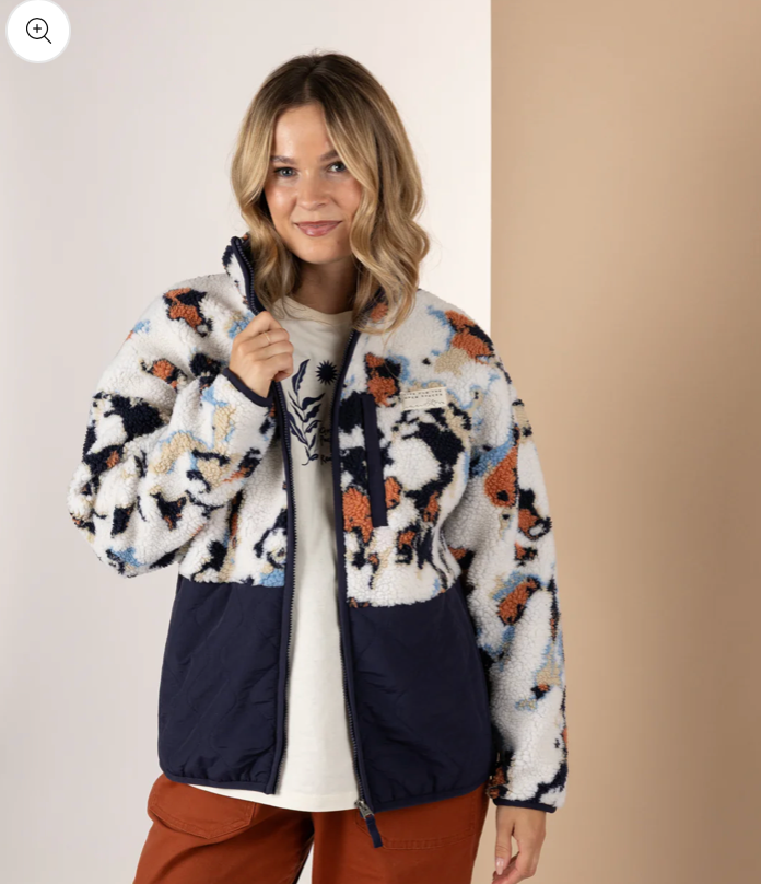SALTROCK Folie - Womens ZIp Fleece - Zip - Blue