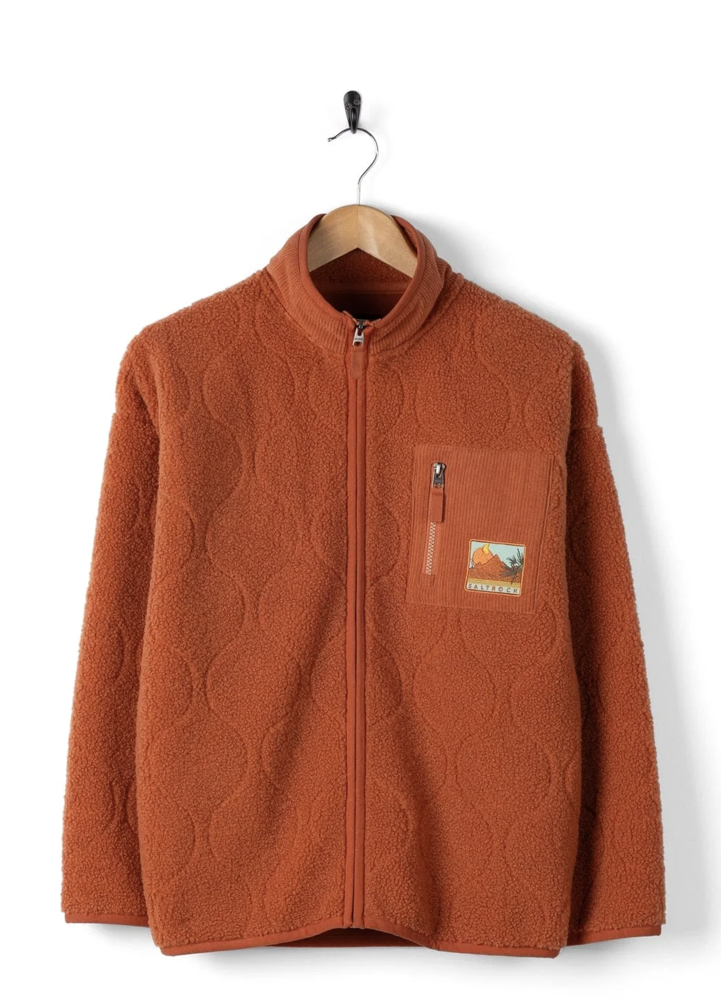 SALTROCK Jarvis - Womens Jacquard Zip Fleece - Orange