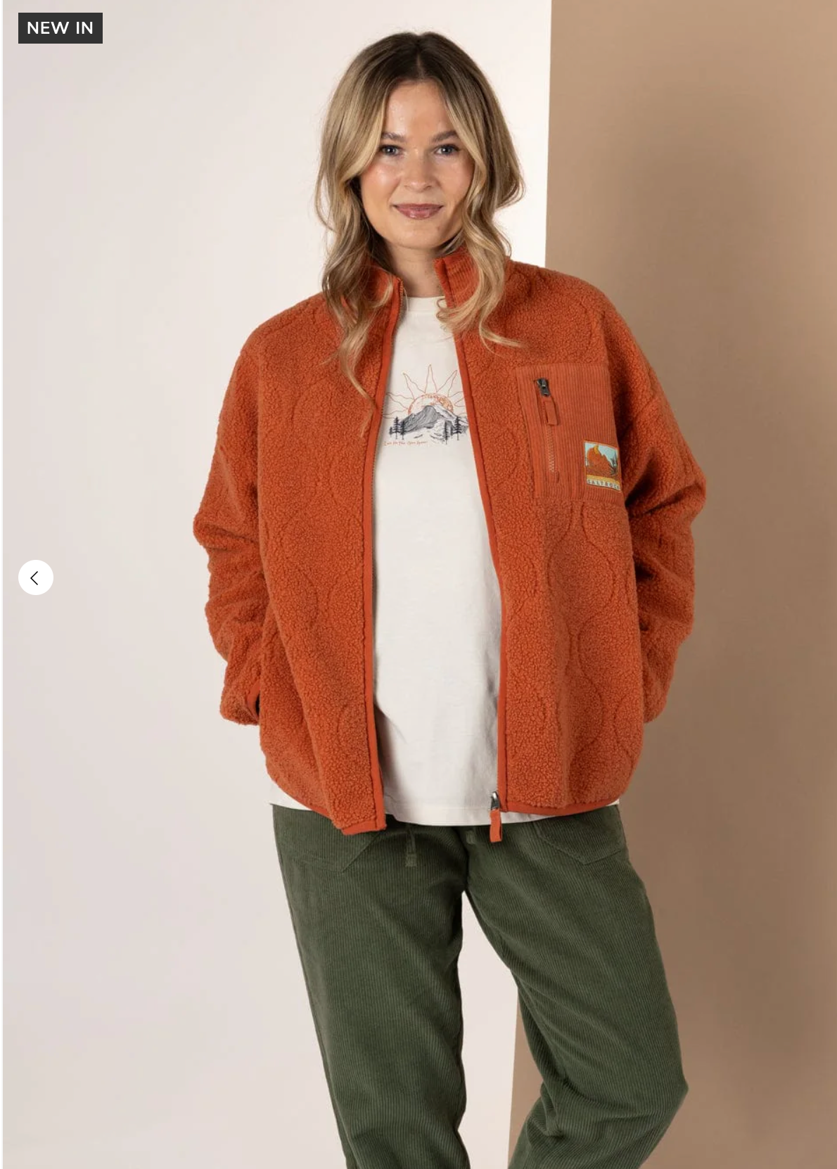 SALTROCK Jarvis - Womens Jacquard Zip Fleece - Orange