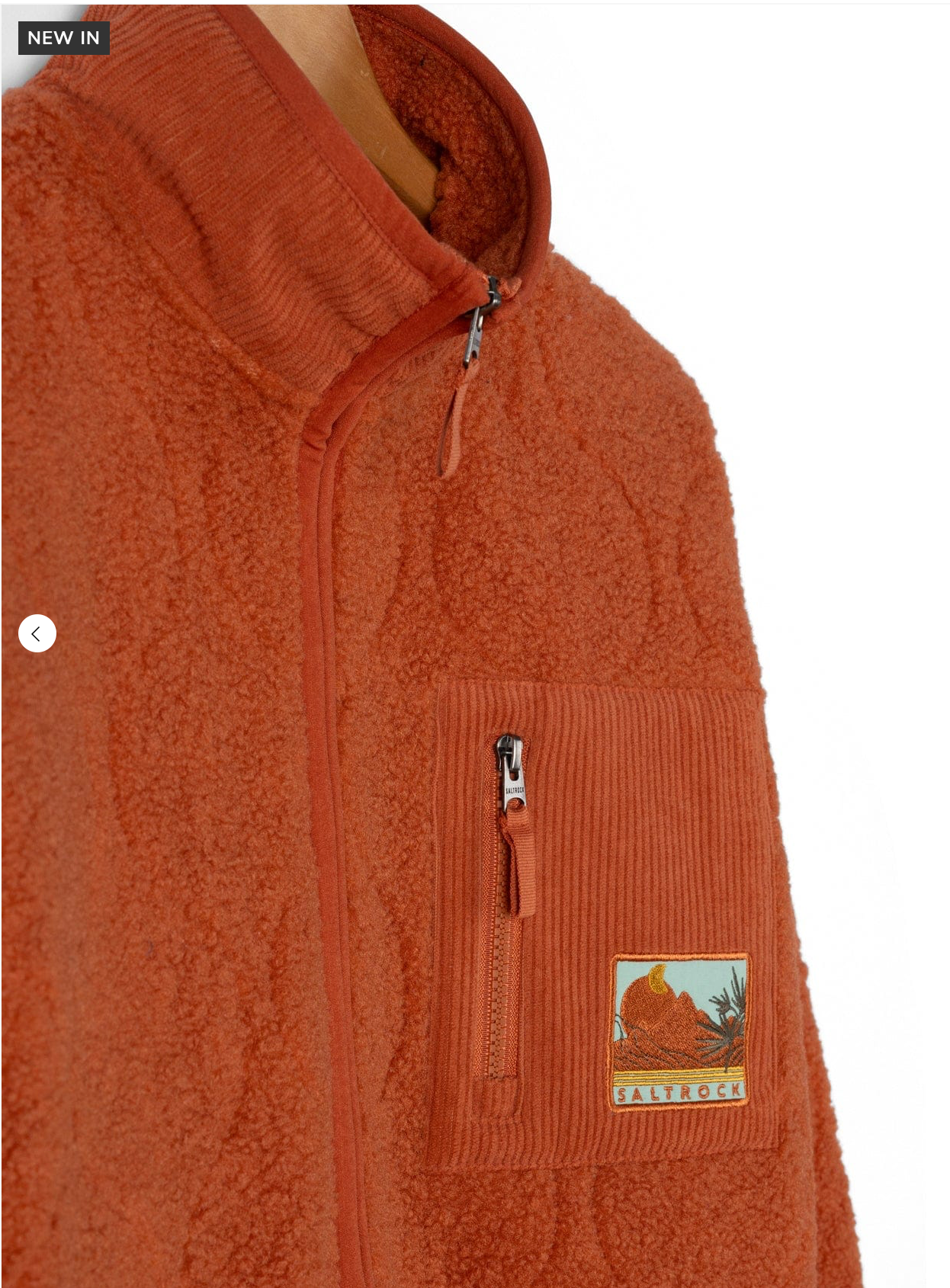 SALTROCK Jarvis - Womens Jacquard Zip Fleece - Orange