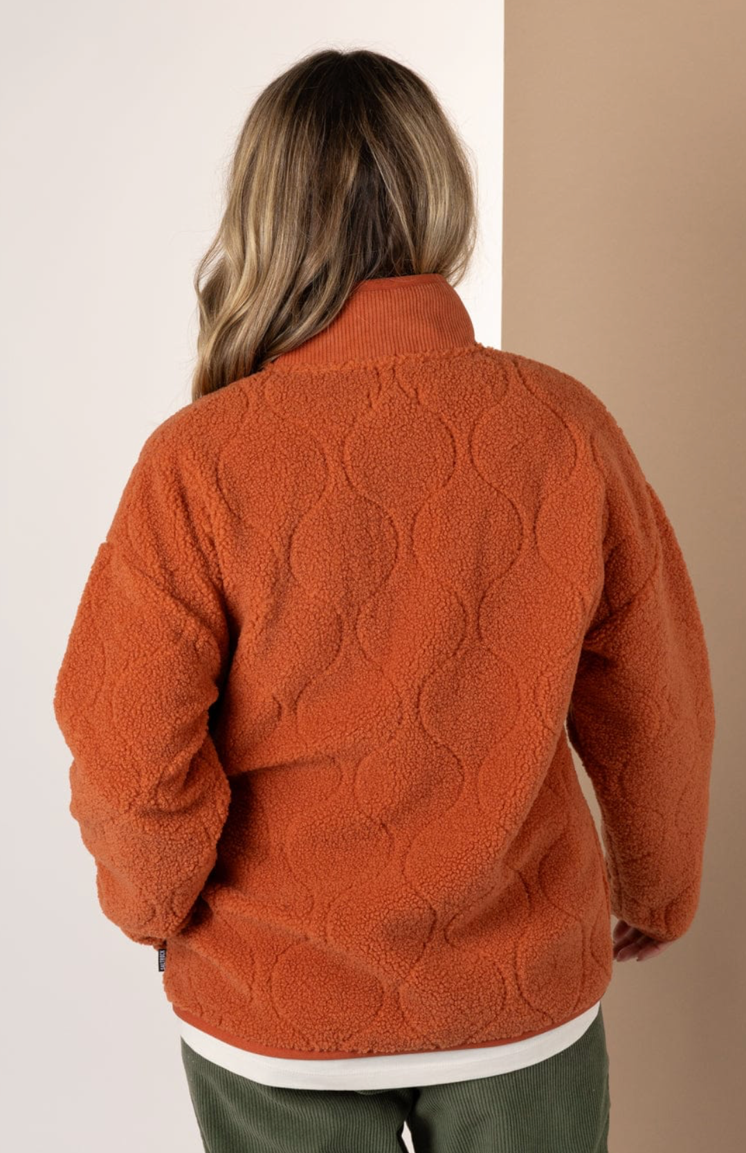 SALTROCK Jarvis - Womens Jacquard Zip Fleece - Orange
