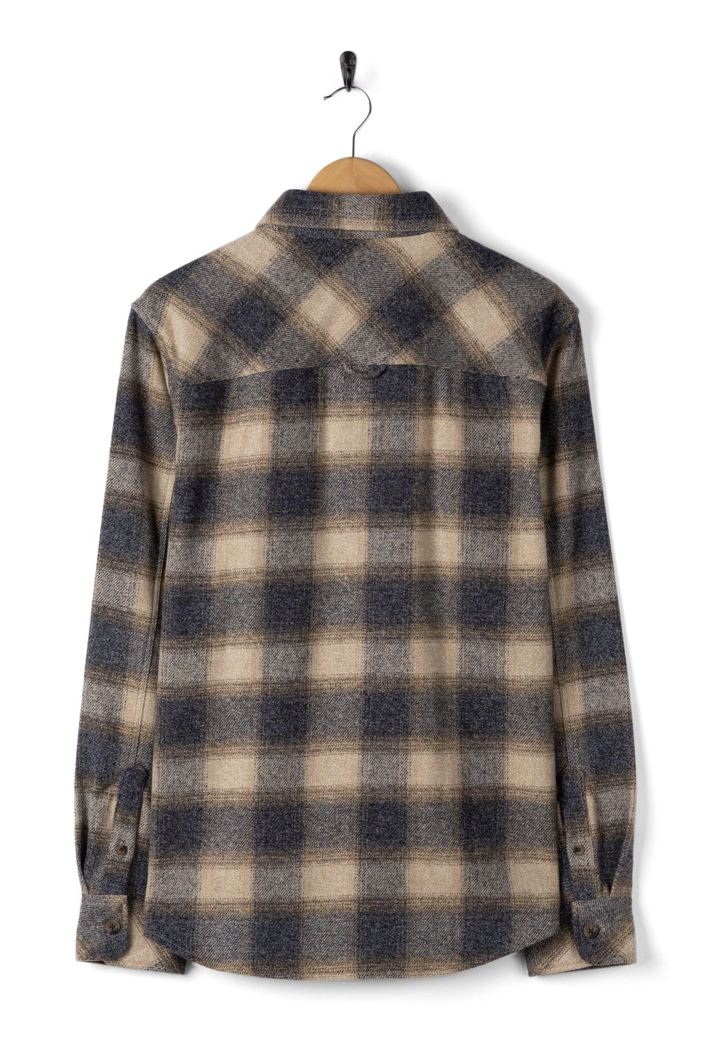 SALTROCK Wilfred - Mens Check Flannel Shirt - Cream/Grey