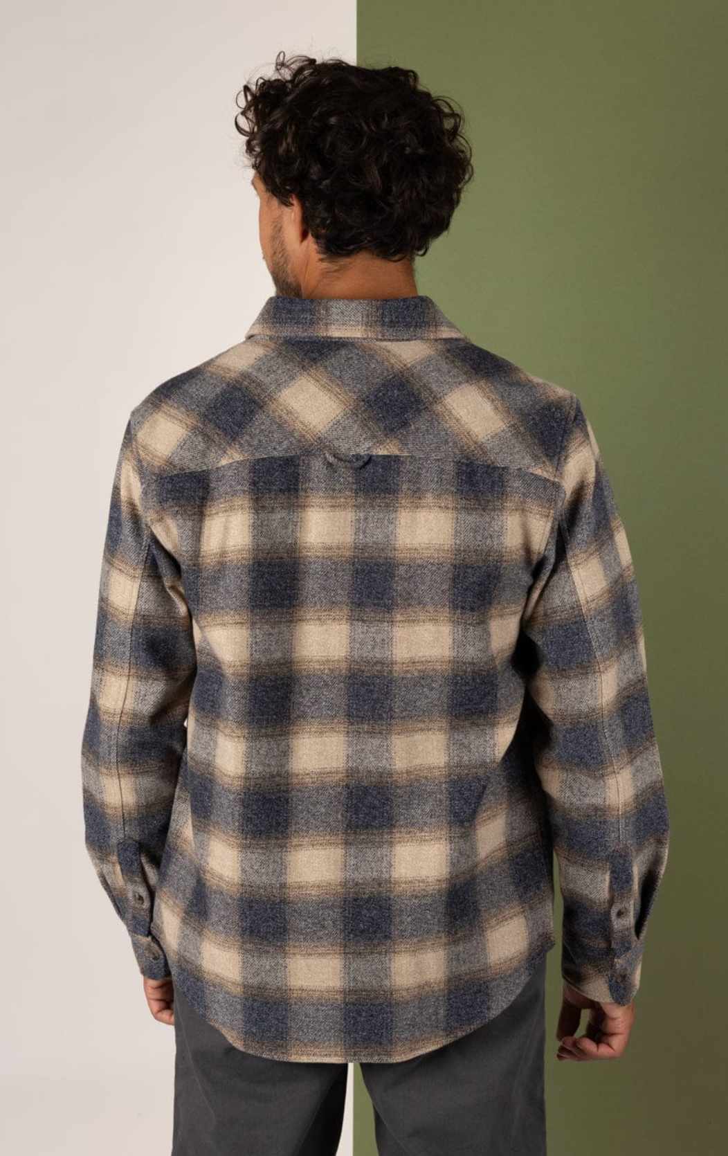 SALTROCK Wilfred - Mens Check Flannel Shirt - Cream/Grey