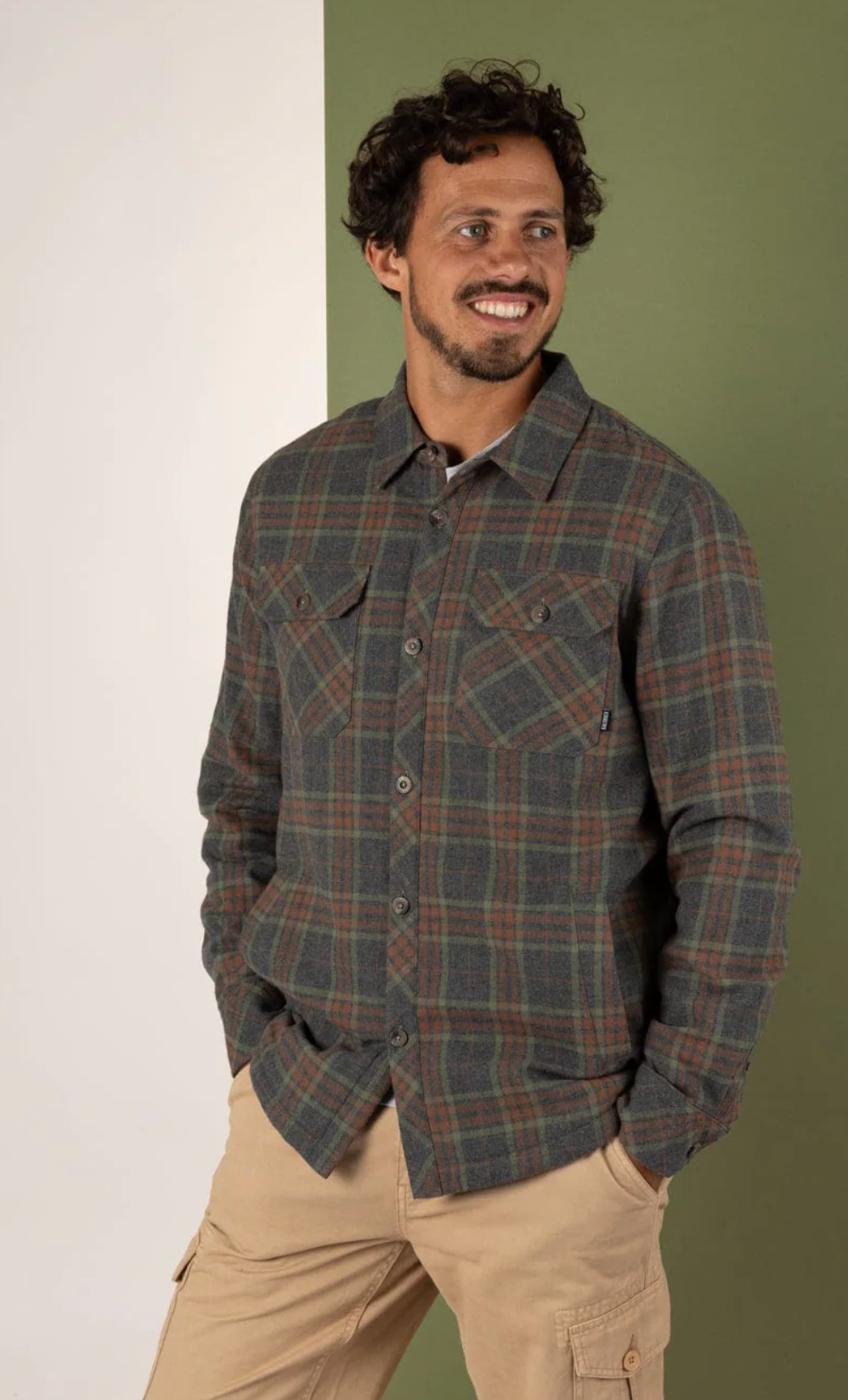 SALTROCK Woody - Mens Sherpa Lined Shacket - Grey