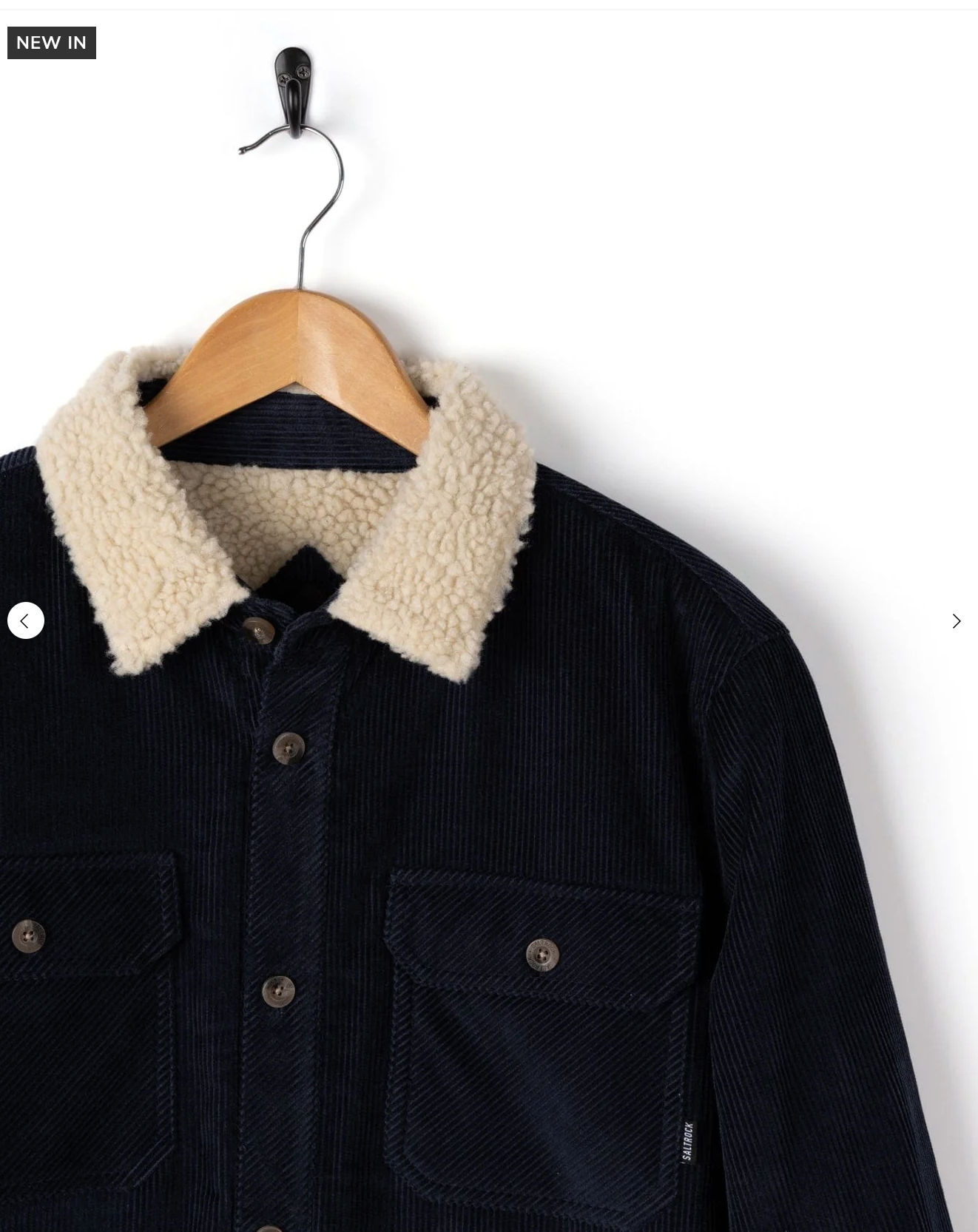 SALTROCK  Zeke 2 - Mens Corduroy Shacket - Blue