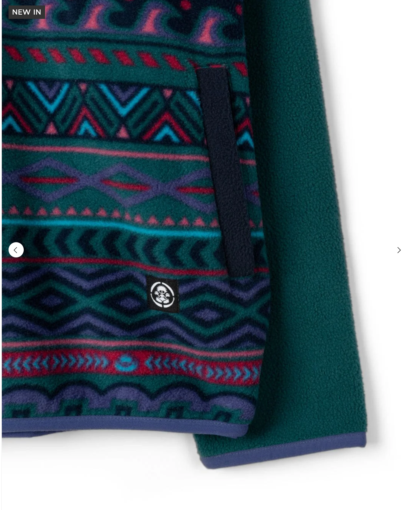 SALTROCK Treehouse Block - Kids 1/4 Neck Fleece - Green/Blue