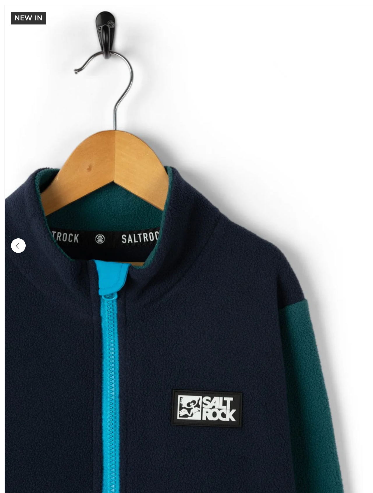 SALTROCK Treehouse Block - Kids 1/4 Neck Fleece - Green/Blue