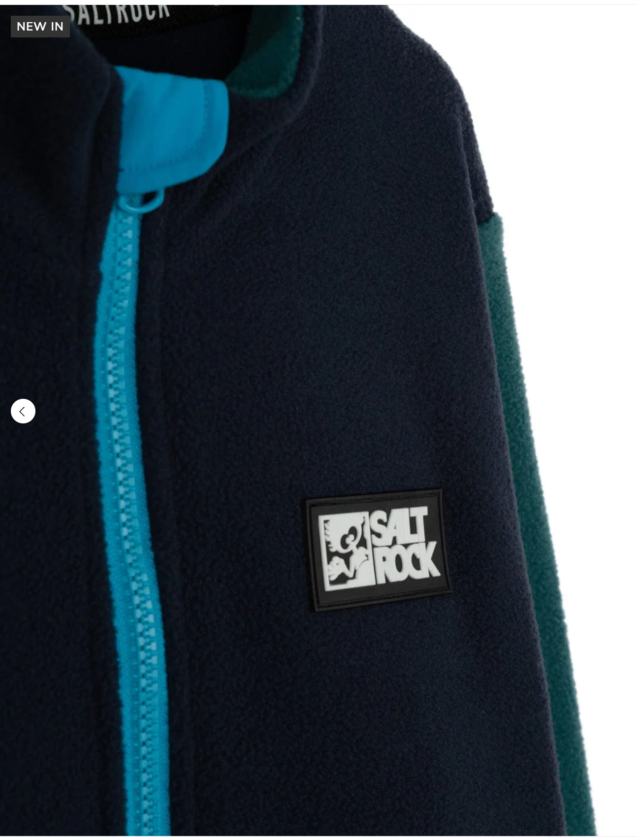 SALTROCK Treehouse Block - Kids 1/4 Neck Fleece - Green/Blue