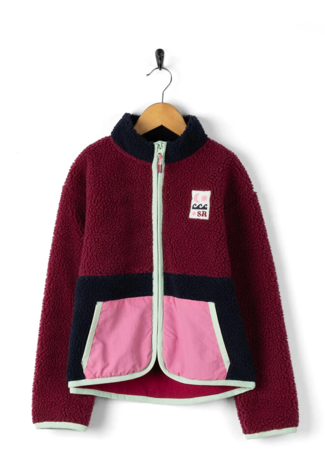 SALTROCK Emery Star - Kids Zip Fleece - Pink/Blue