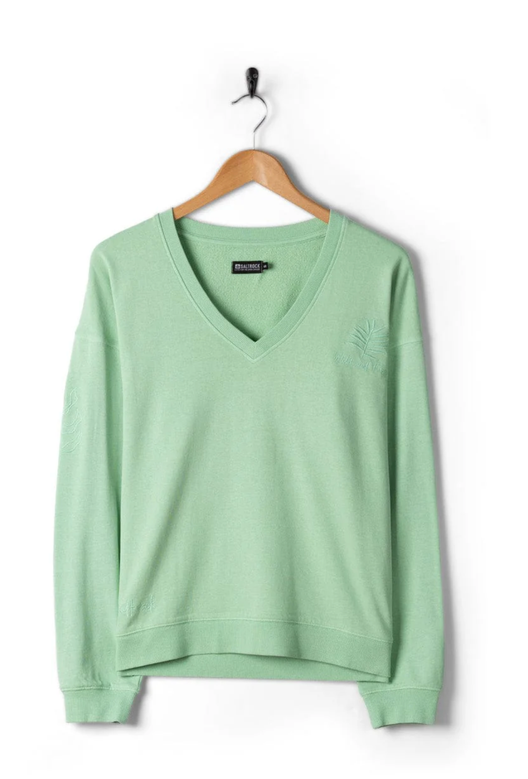 SALTROCK Penny - Womens V-Neck Sweatshirt - Light Green