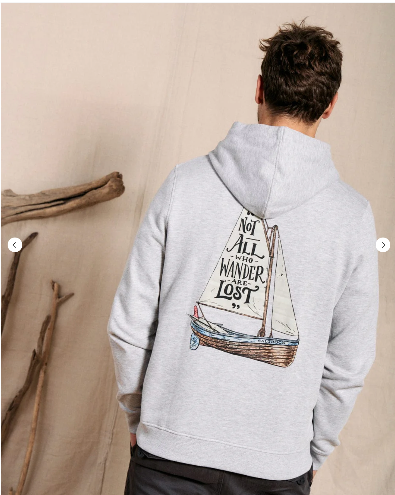 SALTROCK Lost Ships - Mens Pop Hood - Grey