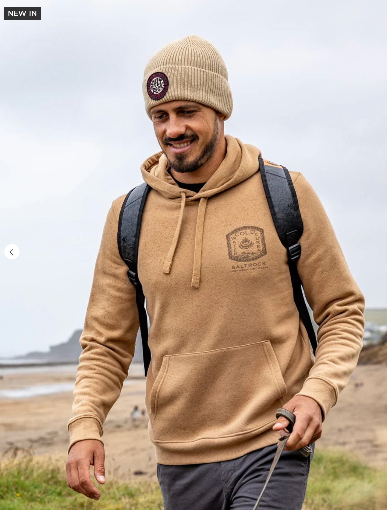 SALTROCK Cold Water Cures - Mens Pop Hoodie - Brown