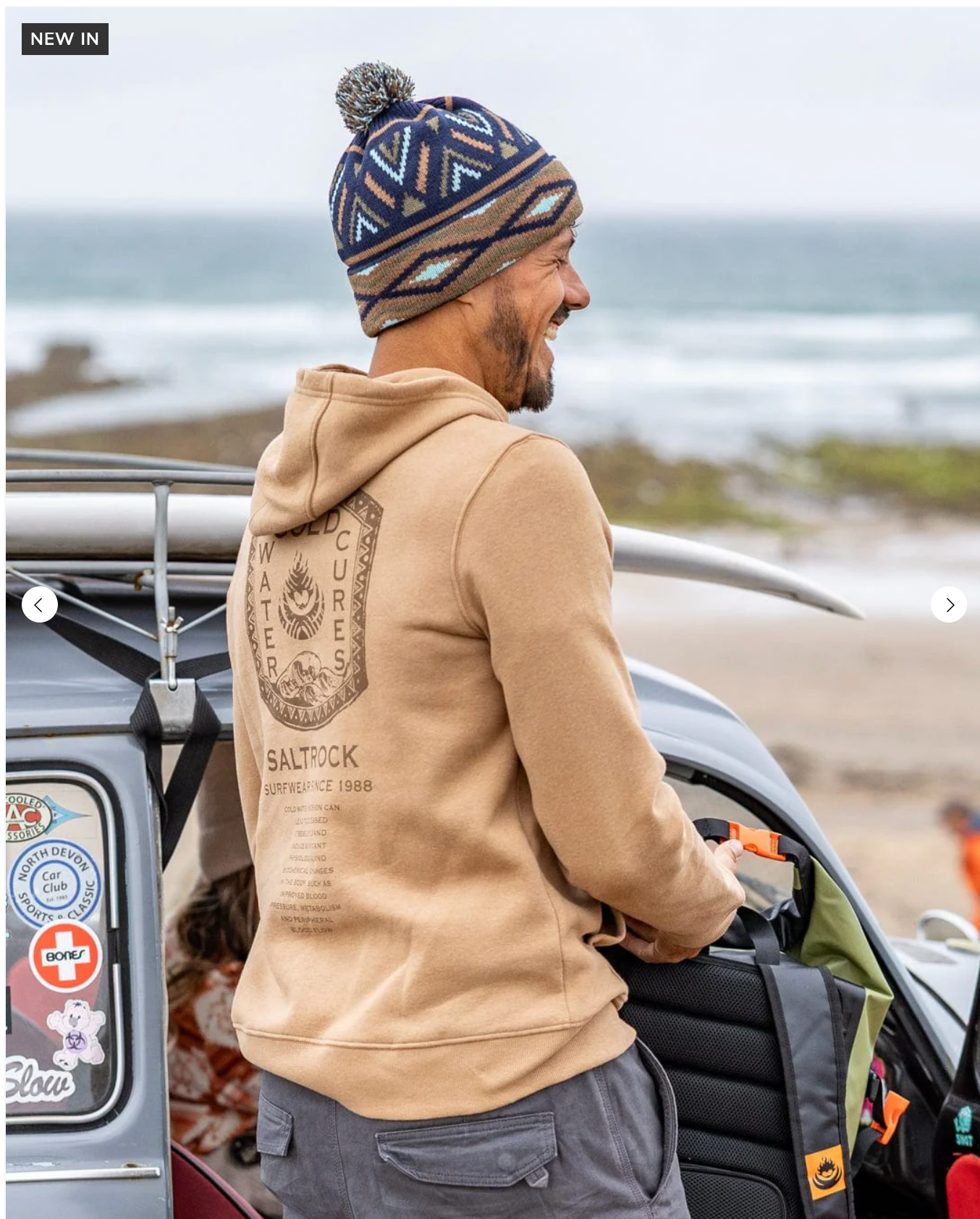 SALTROCK Cold Water Cures - Mens Pop Hoodie - Brown