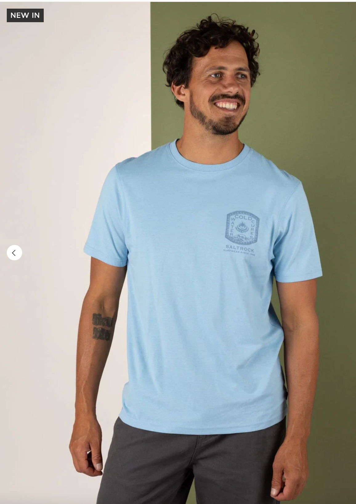 SALTROCK Cold Water Cures - Mens Short Sleeve T-Shirt - Blue