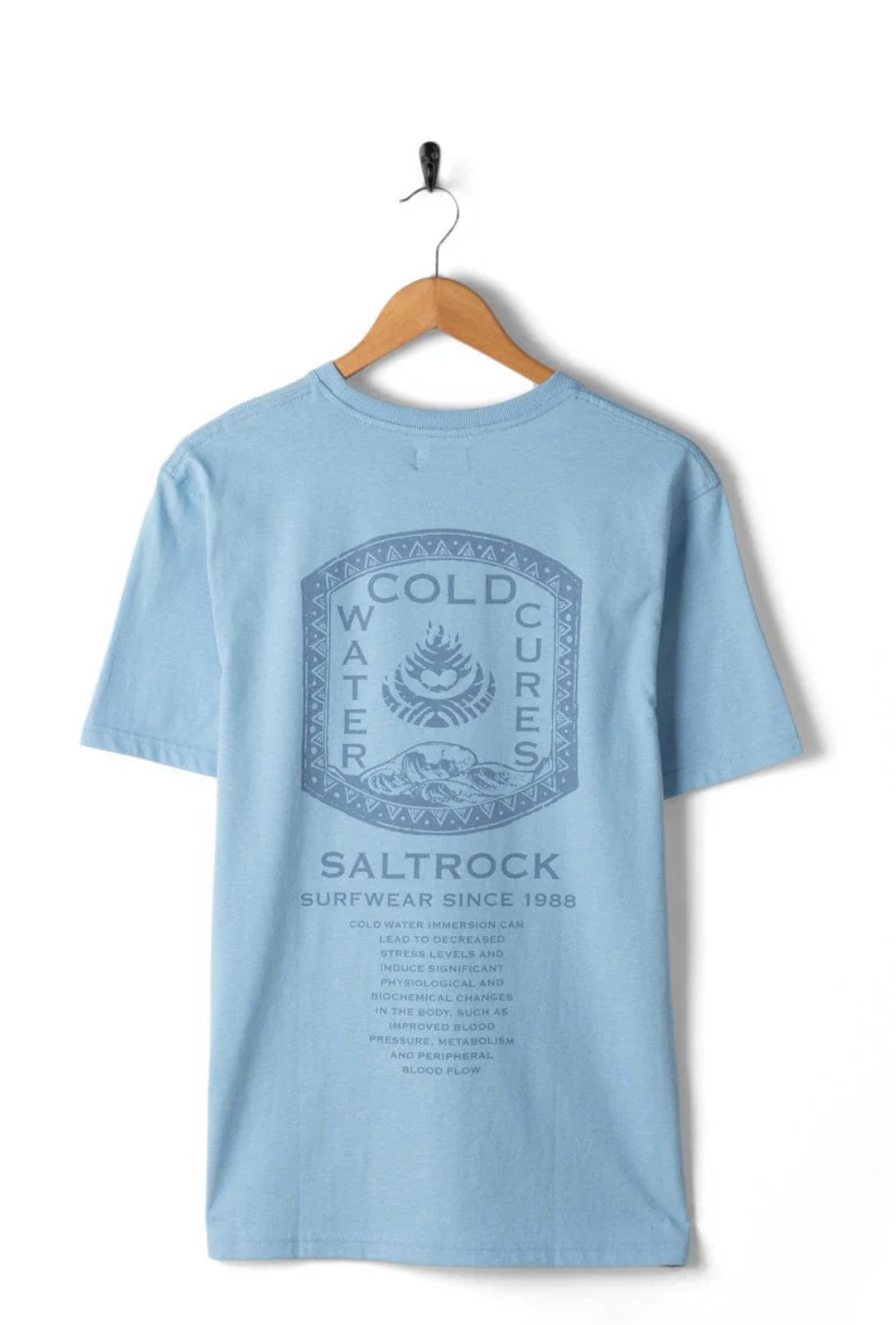 SALTROCK Cold Water Cures - Mens Short Sleeve T-Shirt - Blue