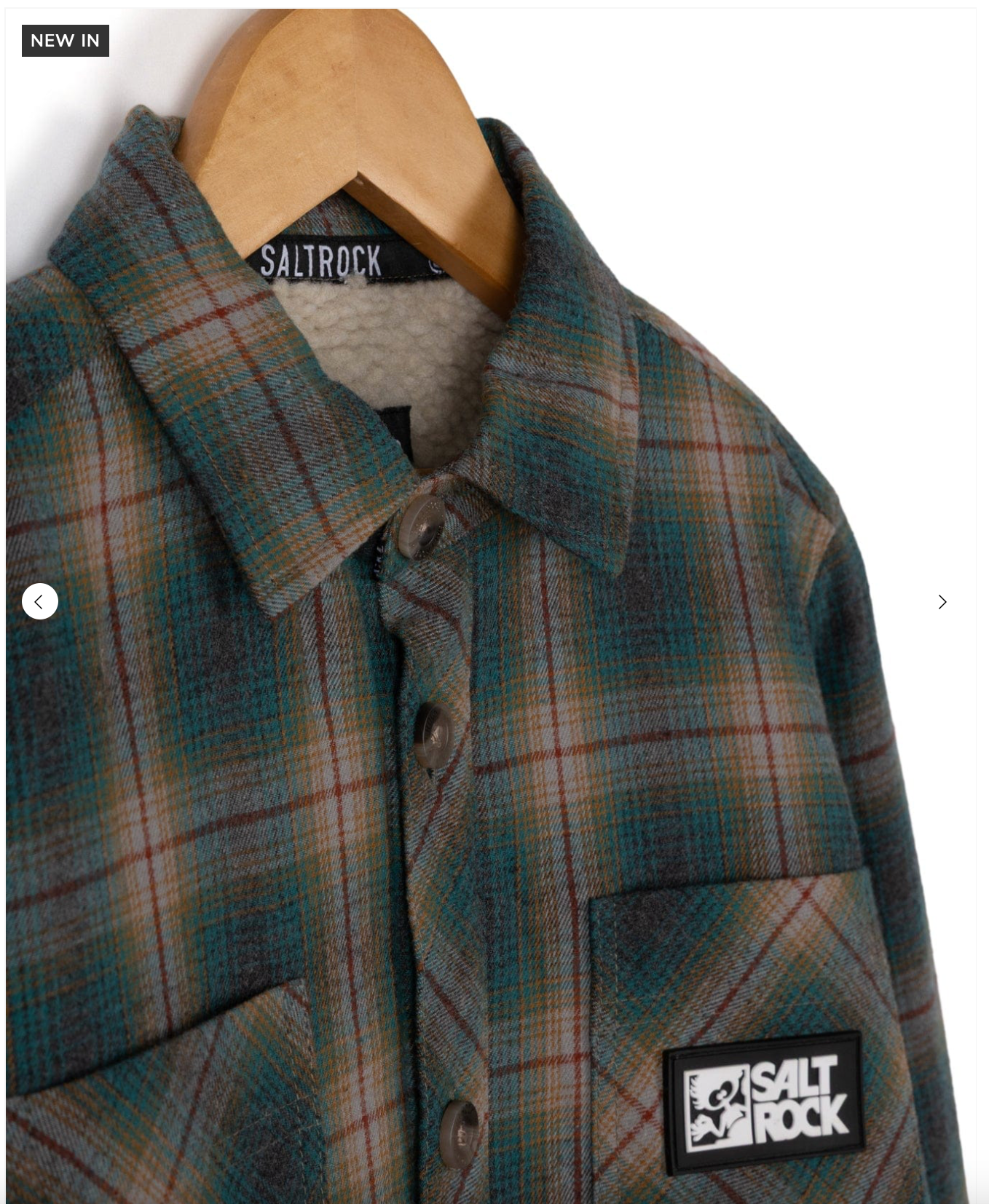 SALTROCK Wiley - Kids Shacket - Teal Check