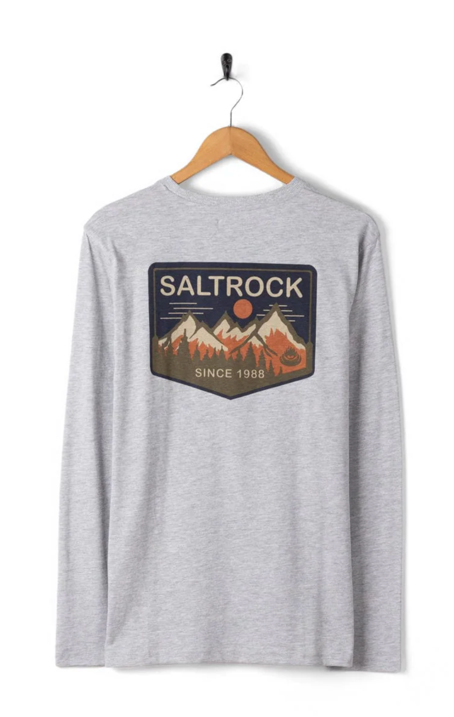 Saltrock  Uplands - Mens Long Sleeve T-Shirt - Grey