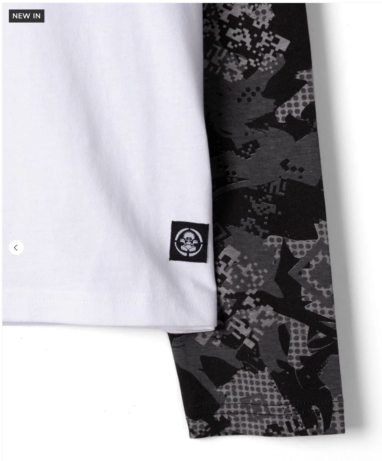 Saltrock Digi Camo Raglan - Kids Long Sleeve T-Shirt - White/Black