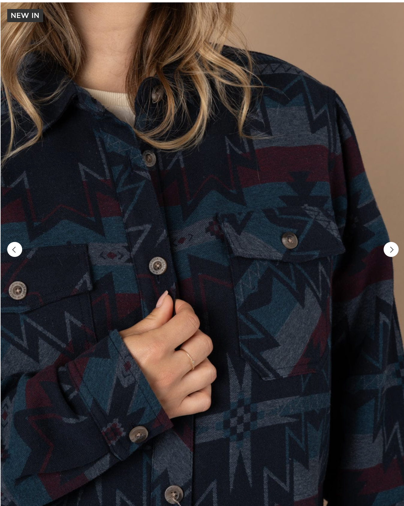 Saltrock Stella Aztec - Womens Shacket - Blue