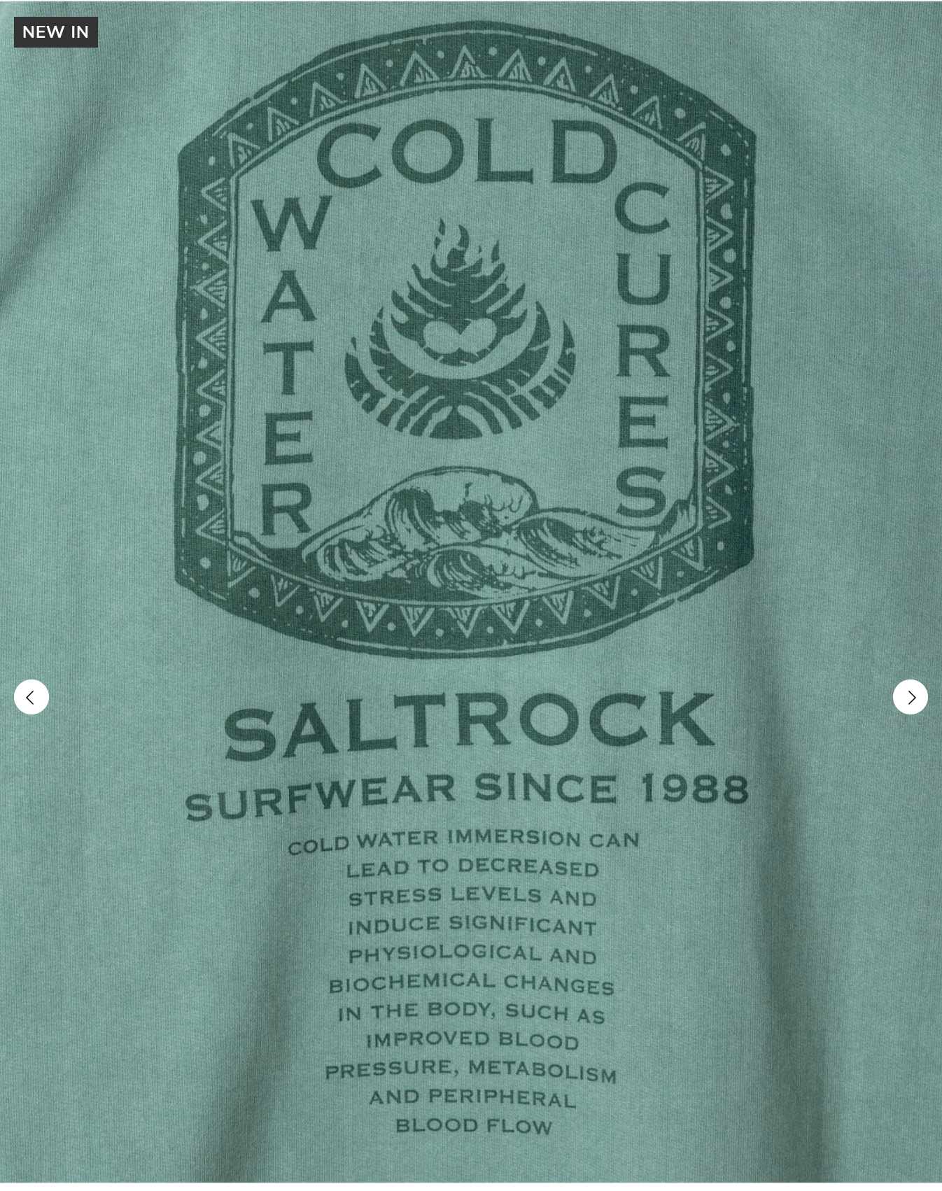 Saltrock Cold Water Cures - Mens Oversized Sweatshirt - Green