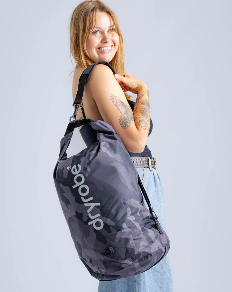 Dryrobe Black Camo Compression Travel Bag