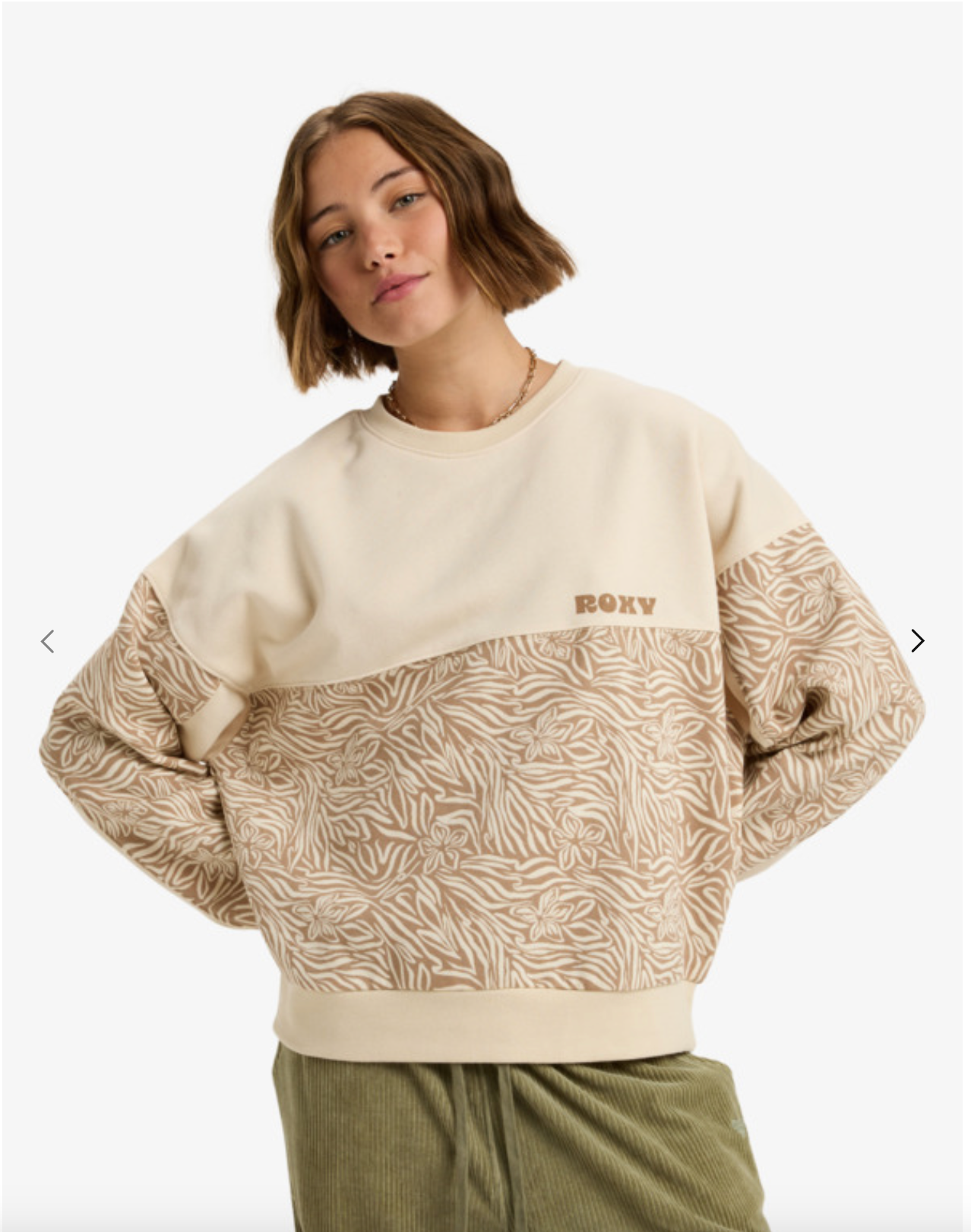 Roxy Gone Wild Block - Fleece With Printed Block for Women