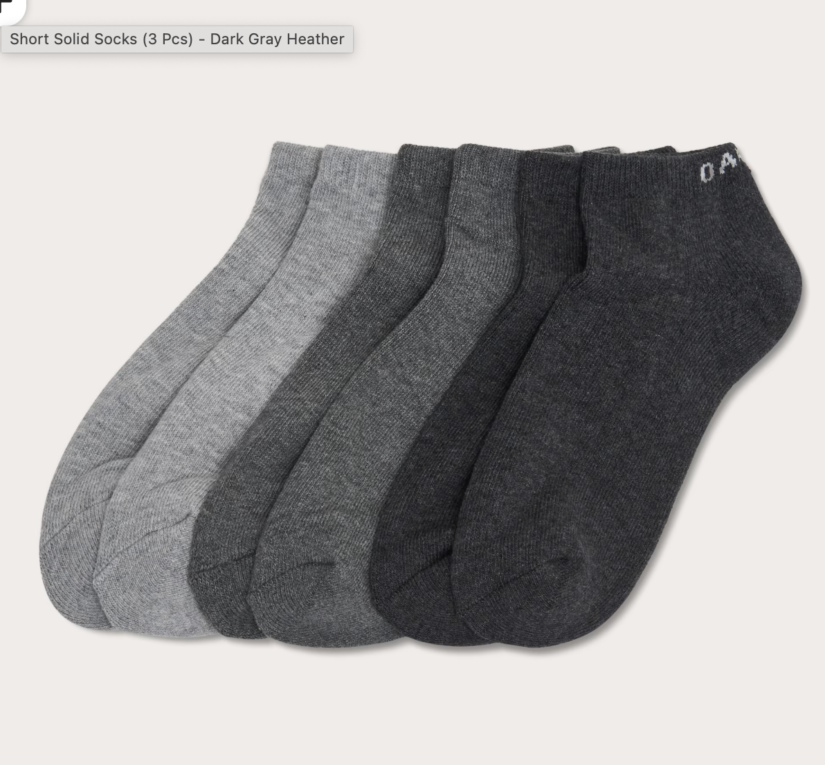 Oakley Short Solid Socks (3 Pcs)