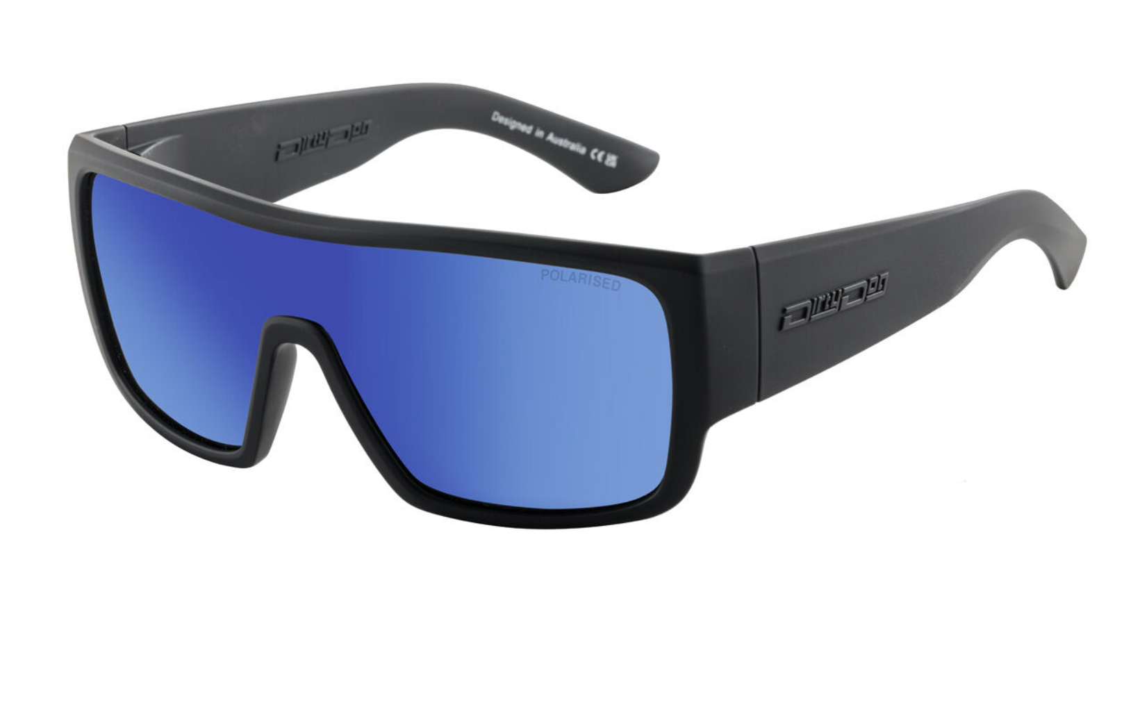 Dirty Dog Grey/Blue Mirror Polarised  /  Satin Black - 53816 -