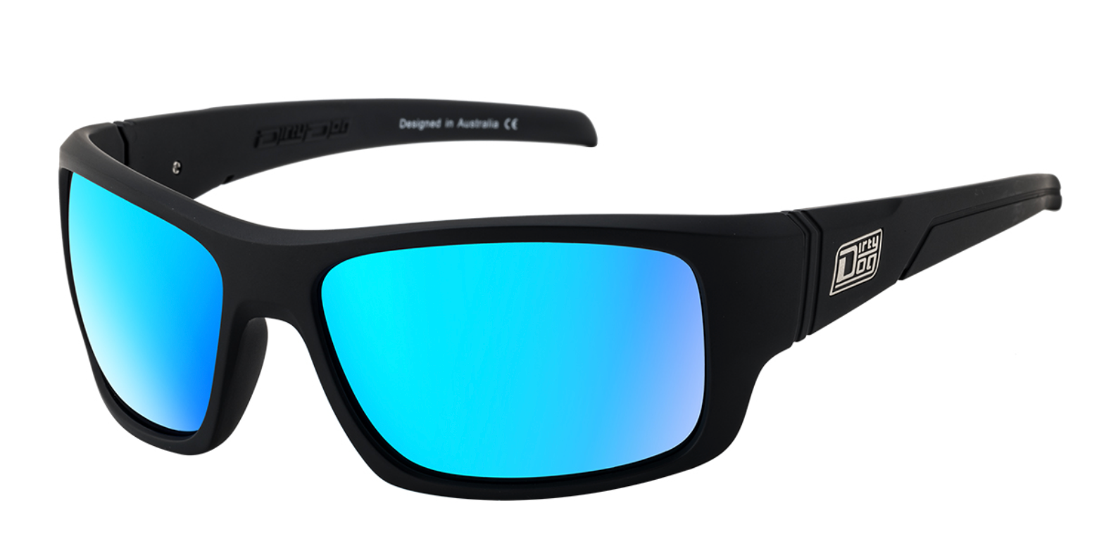 Dirty Dog Grey/Ice Blue Mirror Polarised / Satin Black - 53600