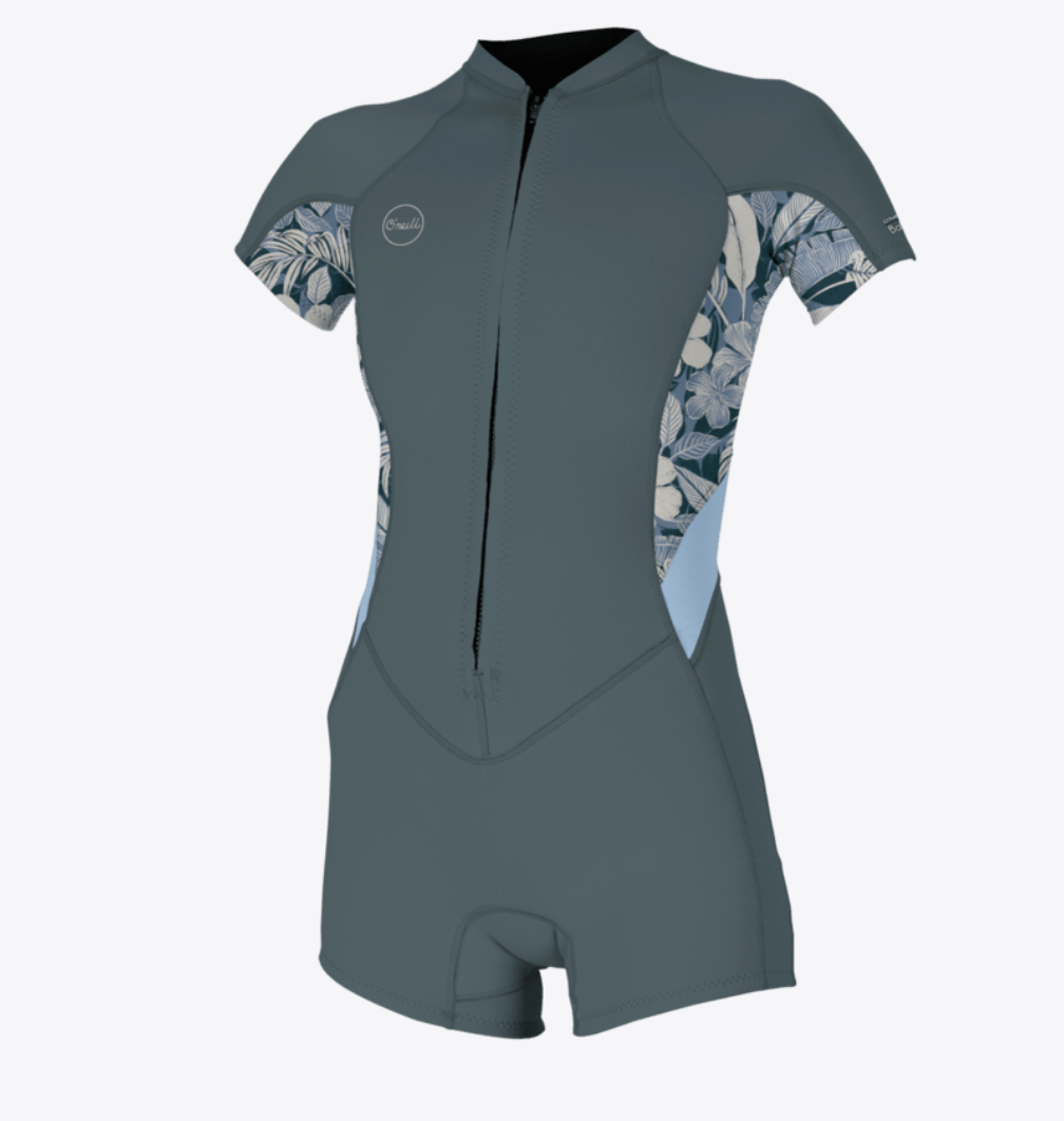 O'Neill Womens Bahia 2/1mm Front Zip S/S Spring Wetsuit 5293
