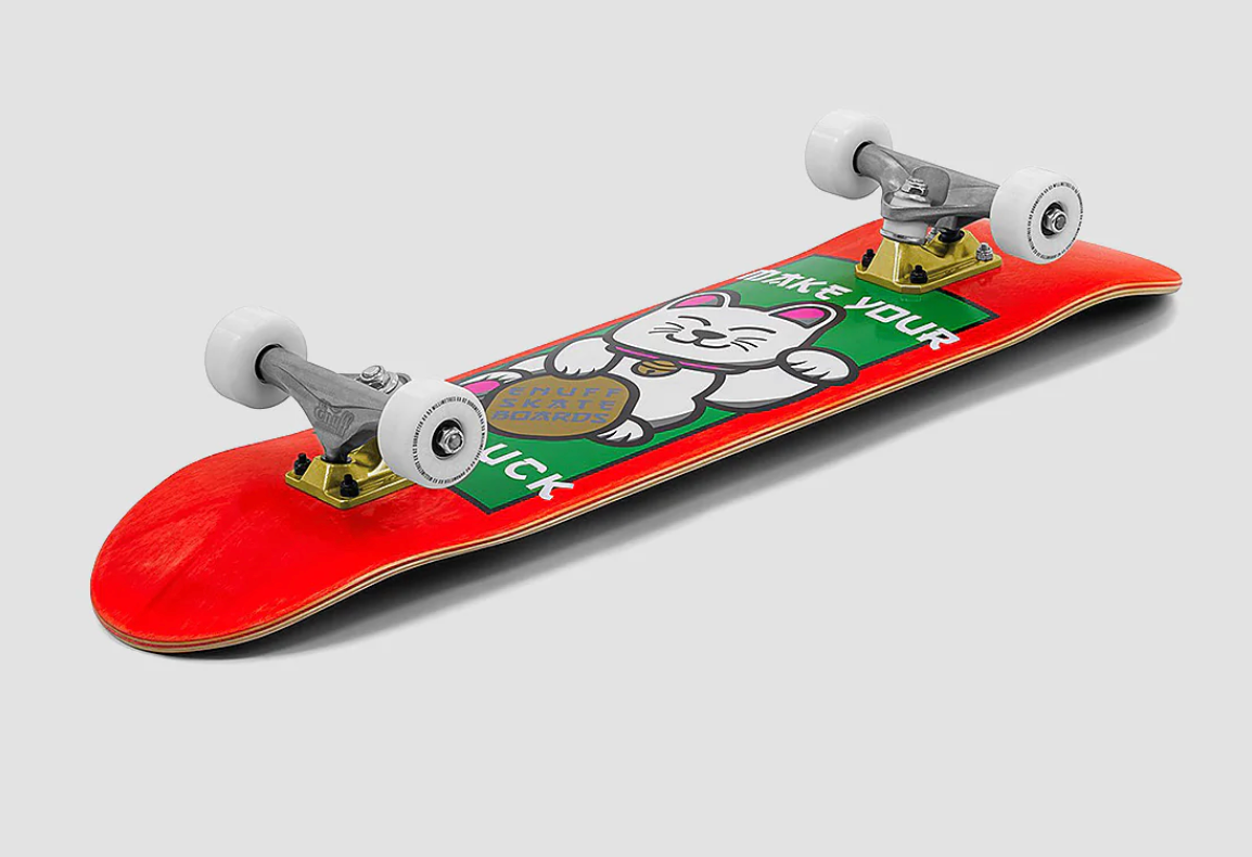 ENUFF LUCKY CAT SKATEBOARD RED - 8"