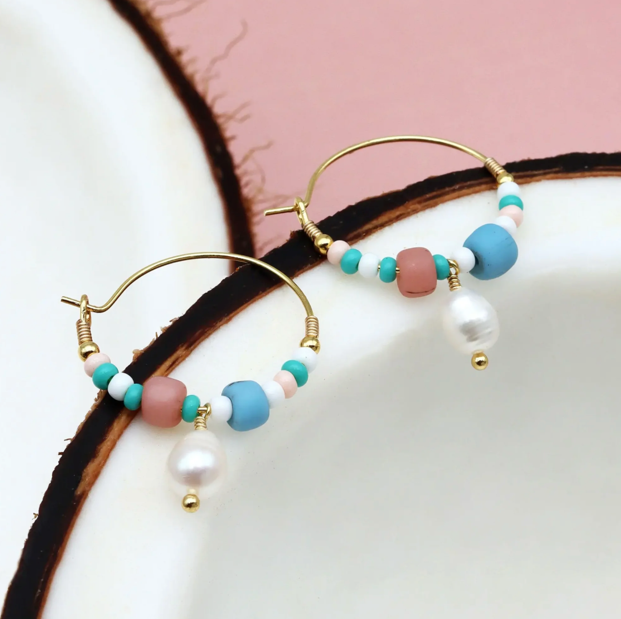 GIADA PECAHAN WIRE HOOP EARRINGS - GEP-008