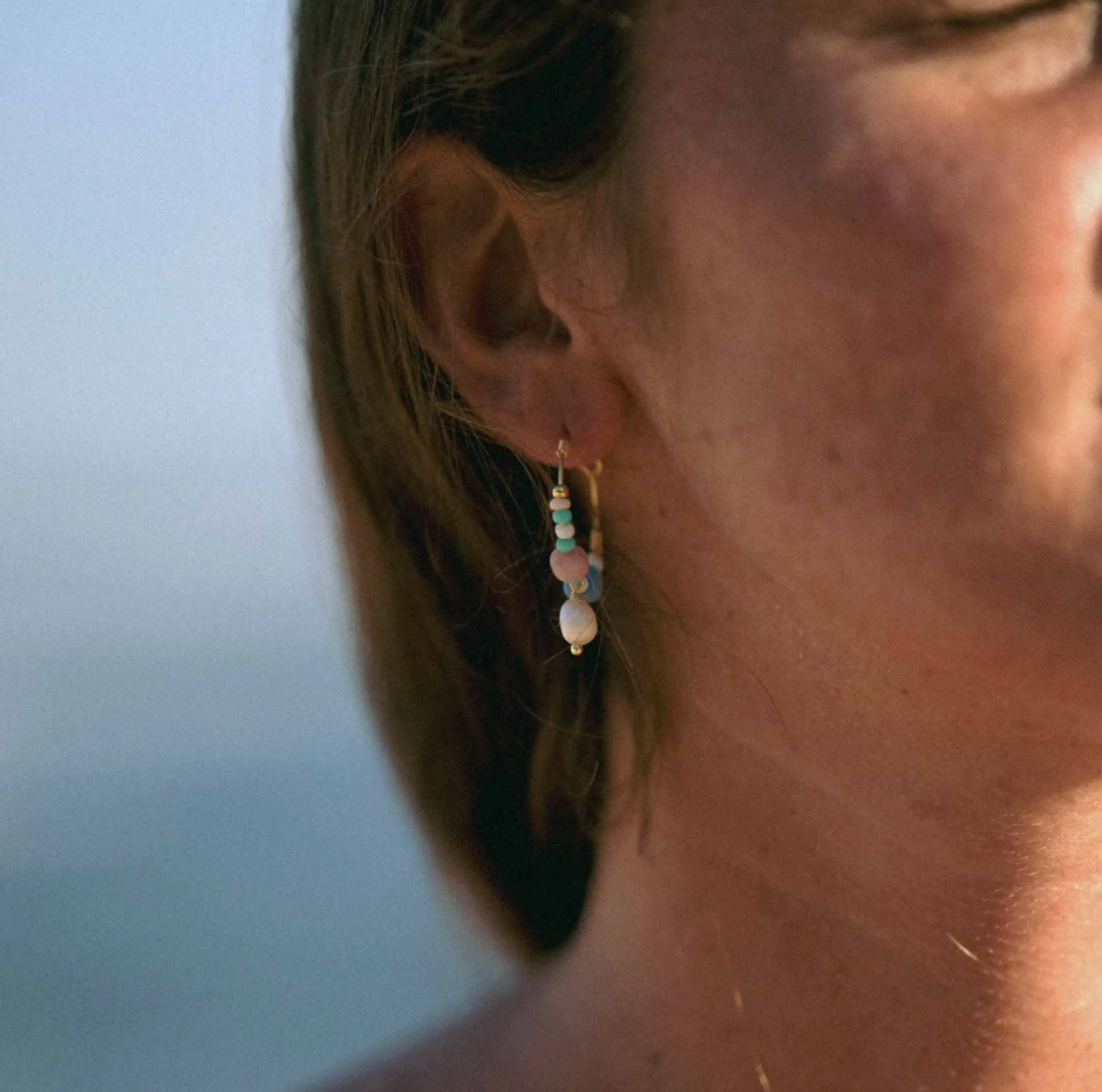 GIADA PECAHAN WIRE HOOP EARRINGS - GEP-008