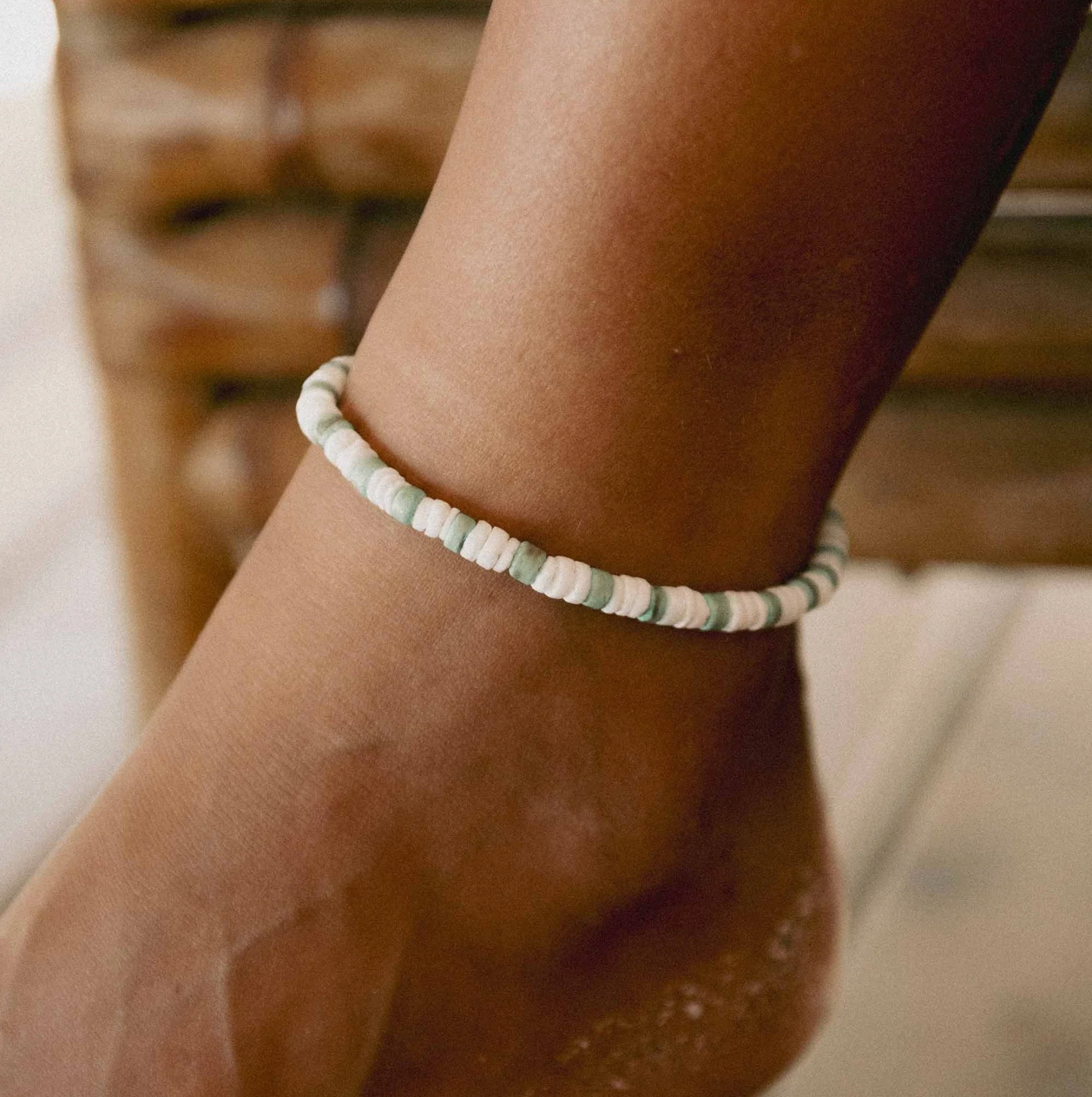 PINEAPPLE PAI CANYON NATURAL BEADED ANKLET - KALA-041