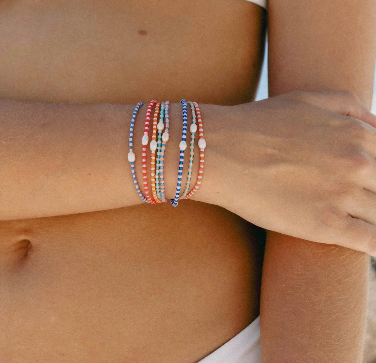 PINEAPPLE MUTIARA DAINTY BEADED PEARL BRACELET - PB-010