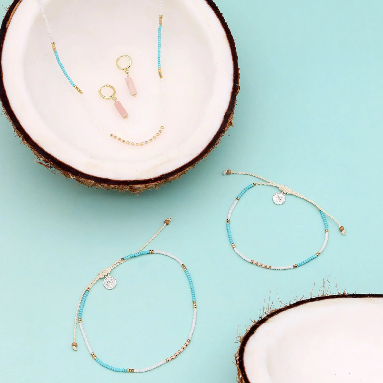PINEAPPLE GIADA GEMBIRA BEADED ANKLET - GAP-005