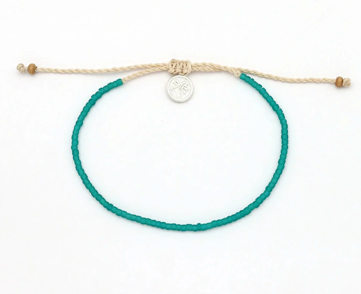 PINEAPPLE KA'ANAPALI FROSTED GLASS BEADED BRACELET - BLUE -GLPB-004