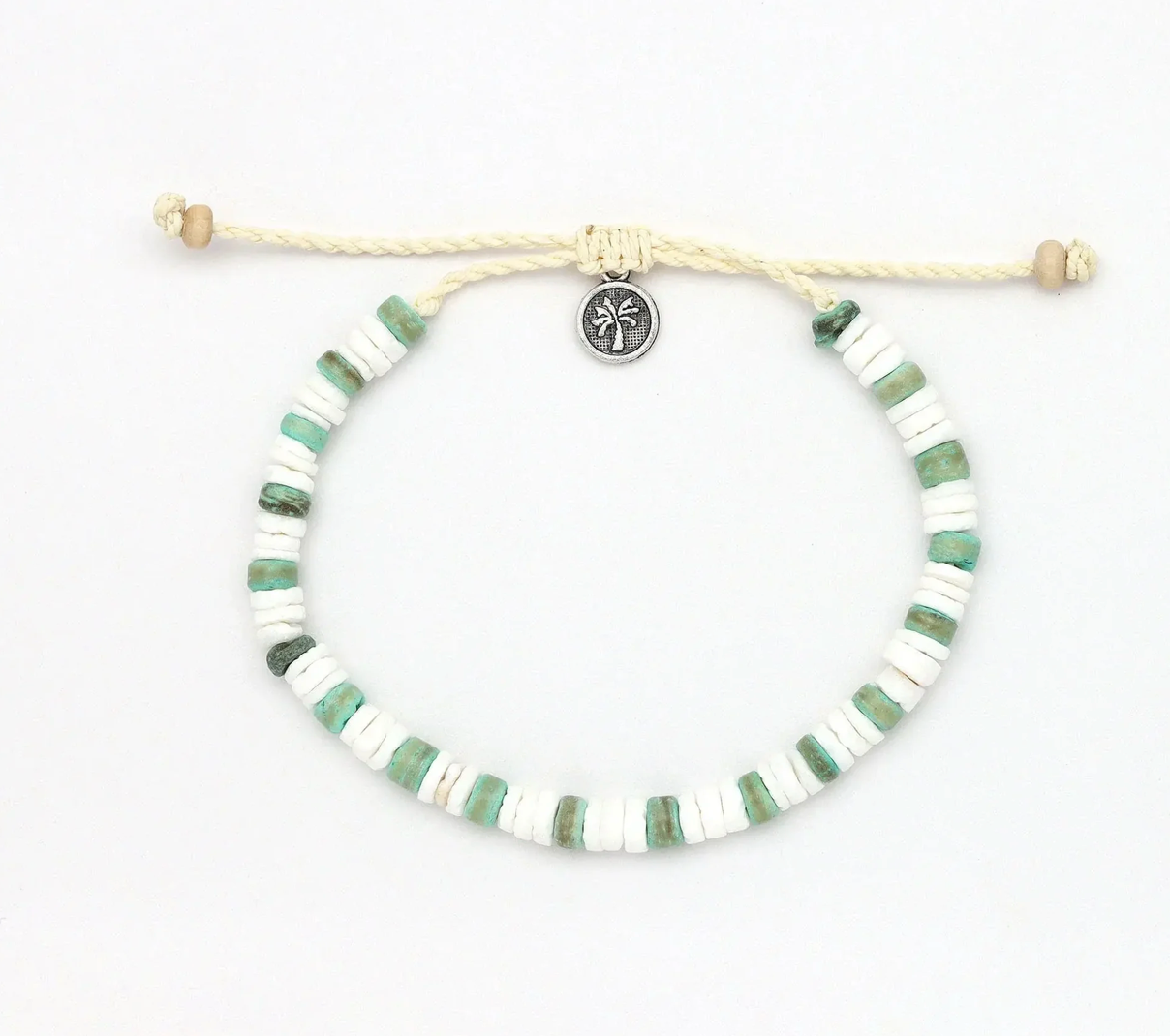 PINEAPPLE PAI CANYON NATURAL BEADED BRACELET - KALB-041- GREEN
