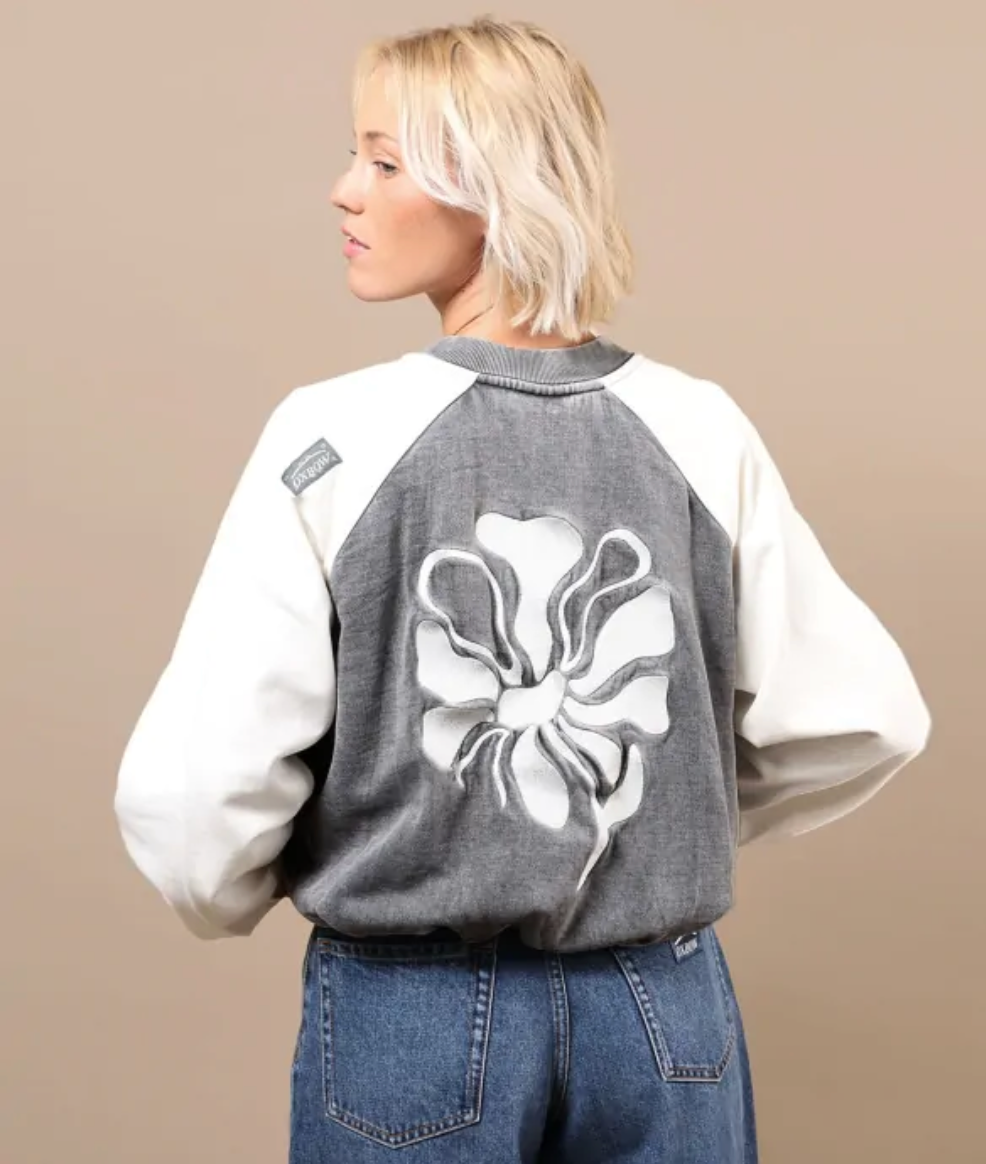 OXBOW WARPEDFLO RAGLAN ZIP SWEATSHIRT