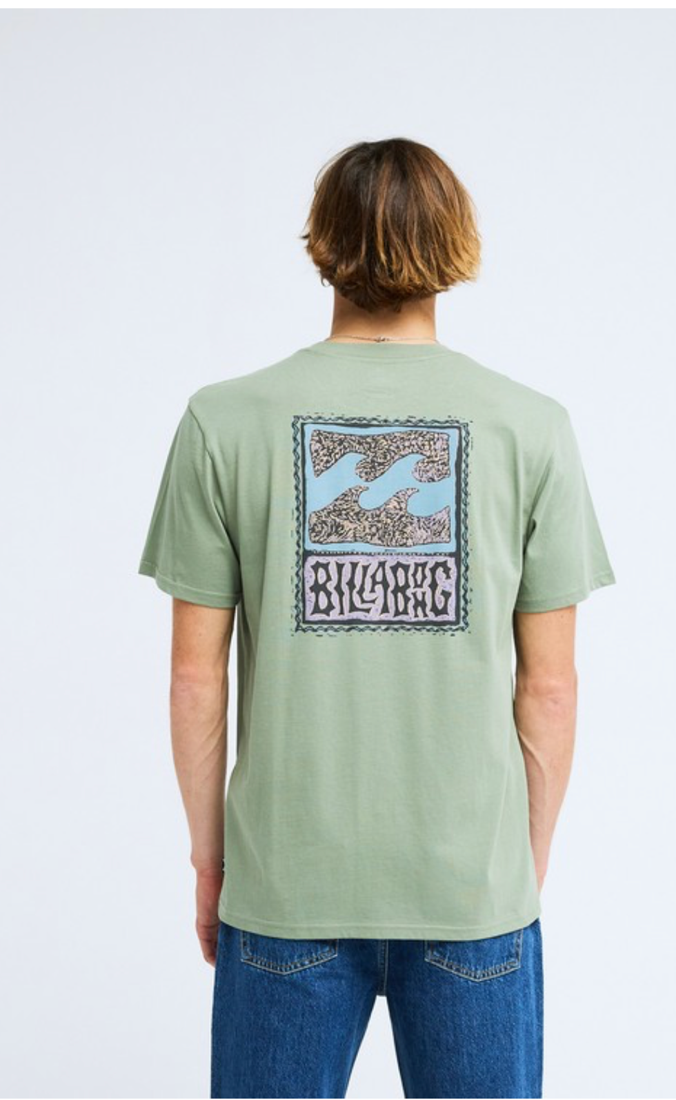 Billabong Stamp Men Green Short Sleeve T-Shirt