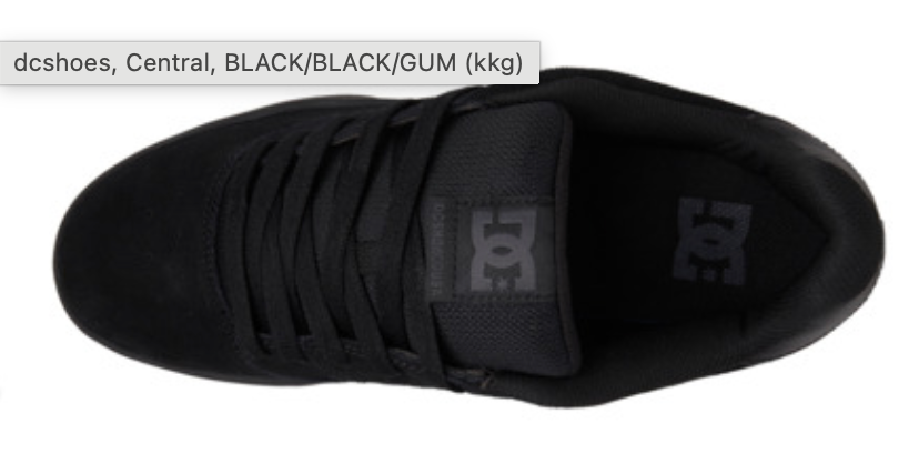 DC Central Men Black Leather Trainers