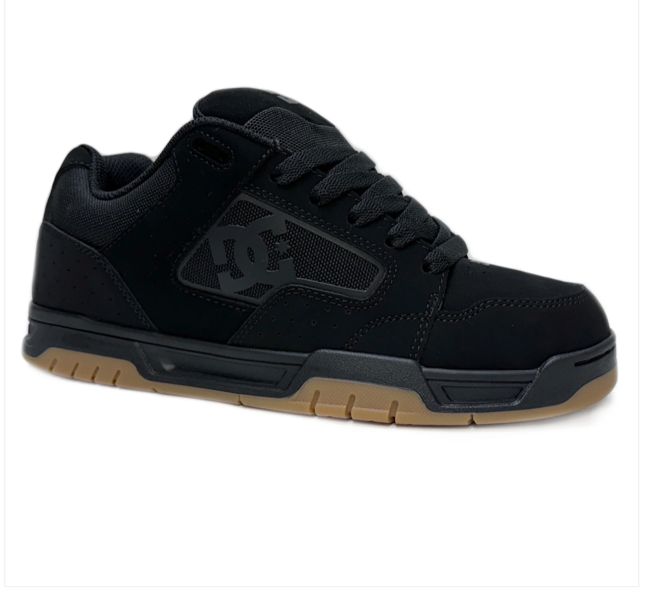 DC DC SHOES COILER BLACK GUM TRAINERS