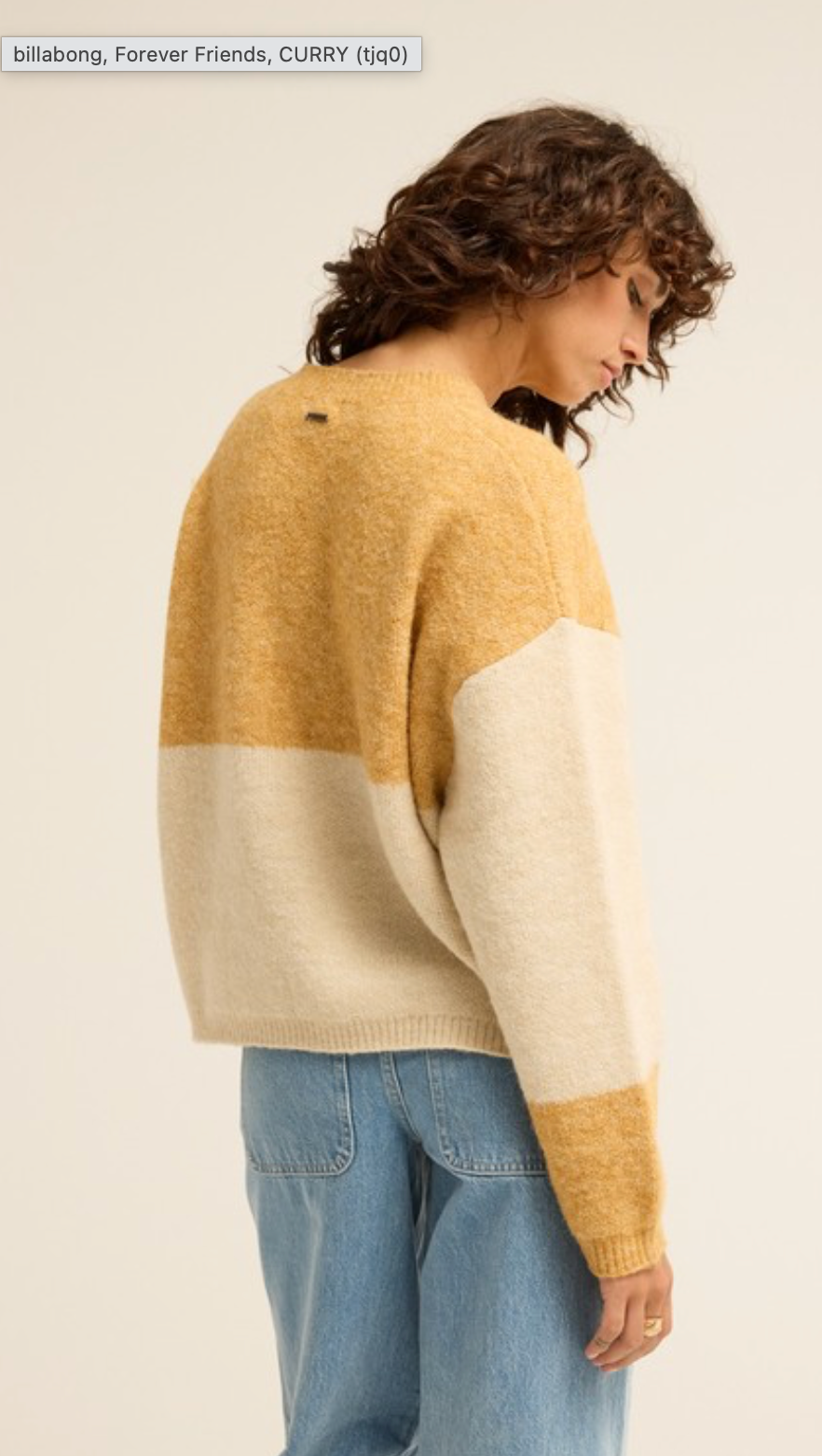 Billabong Forever Friends Women Yellow Jumper